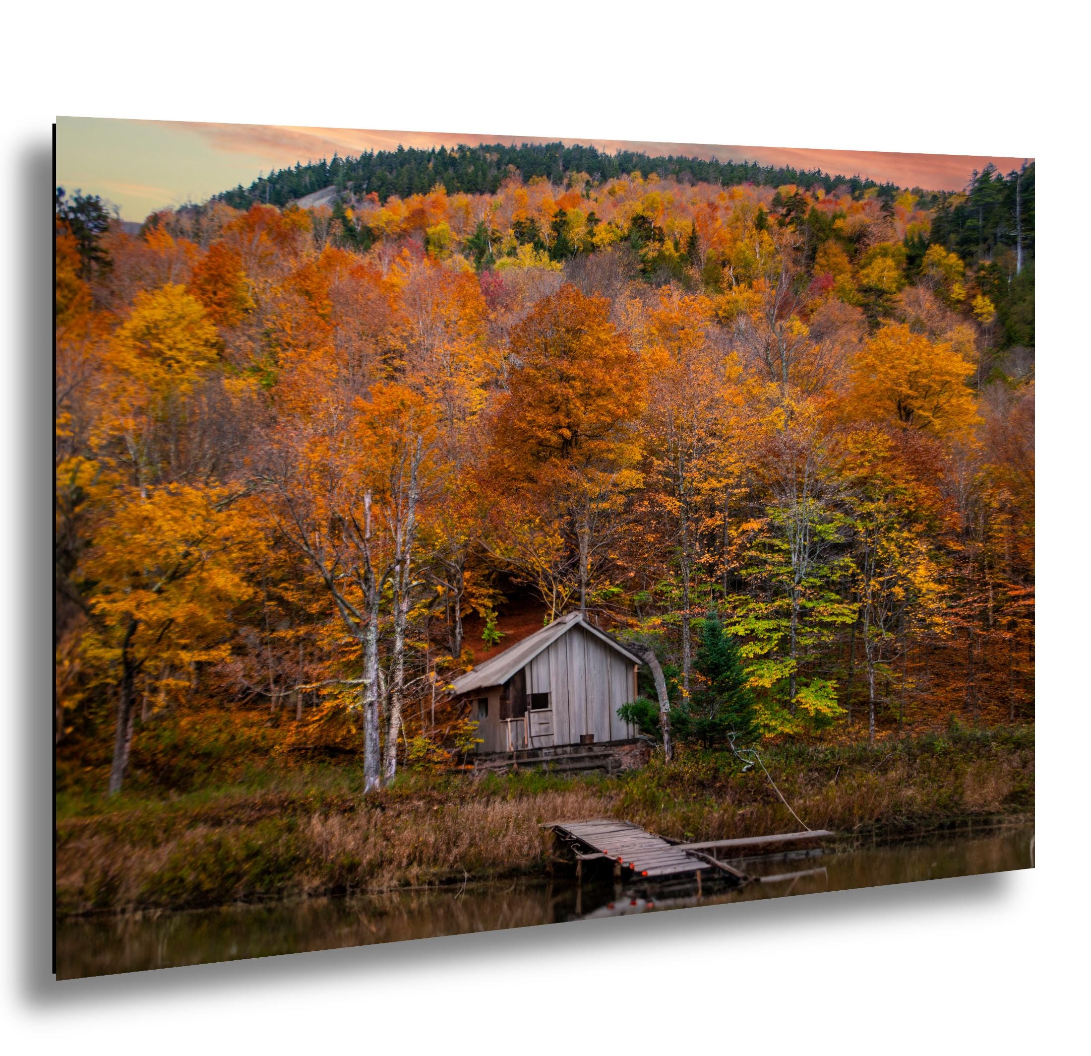 Adirondack Fall Wall Art – Autumn Landscape Print With Vibrant Fall Foliage