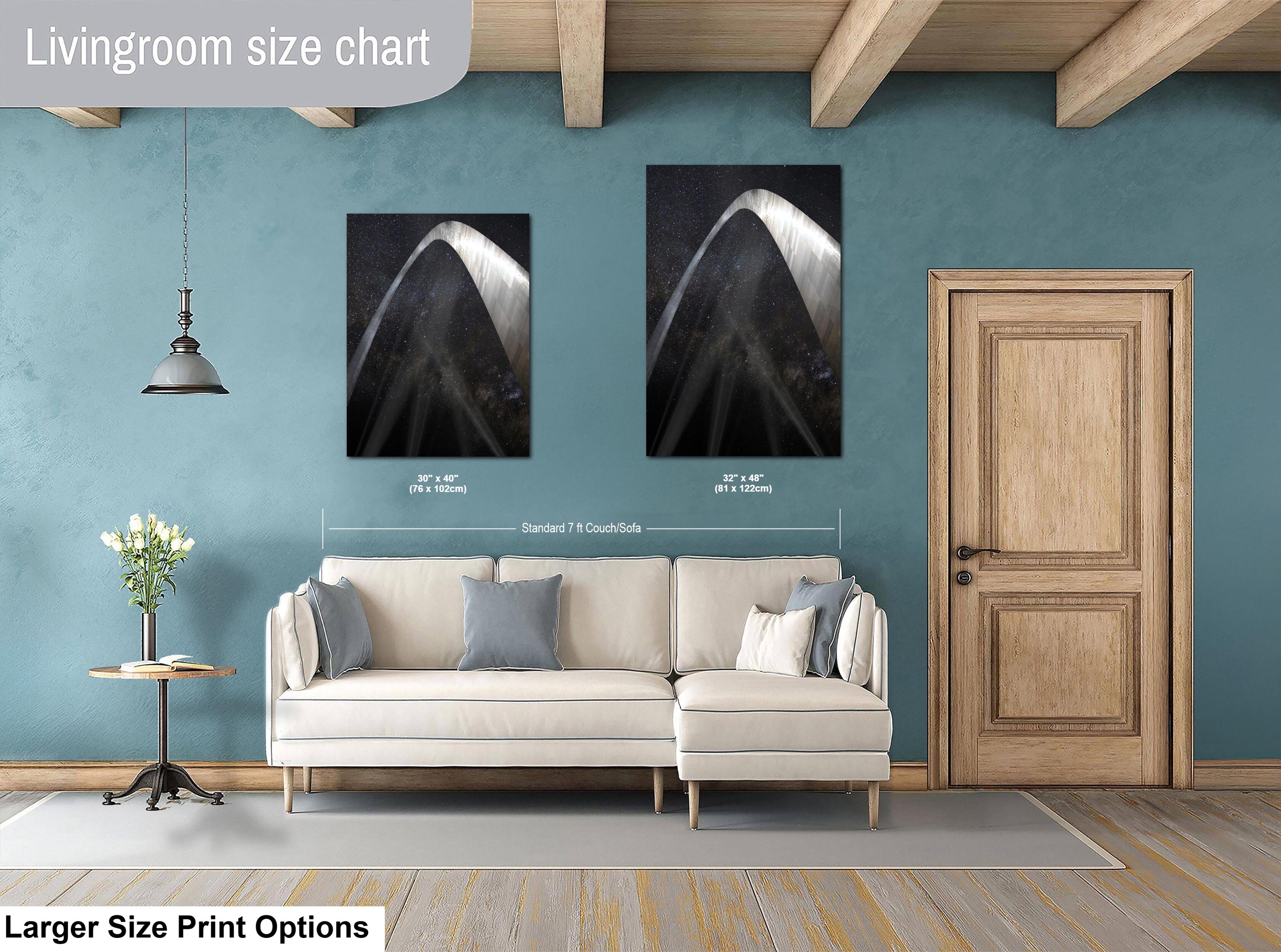 Gateway Arch Art Print – Celestial Night Sky Artwork | Modern Home Decor