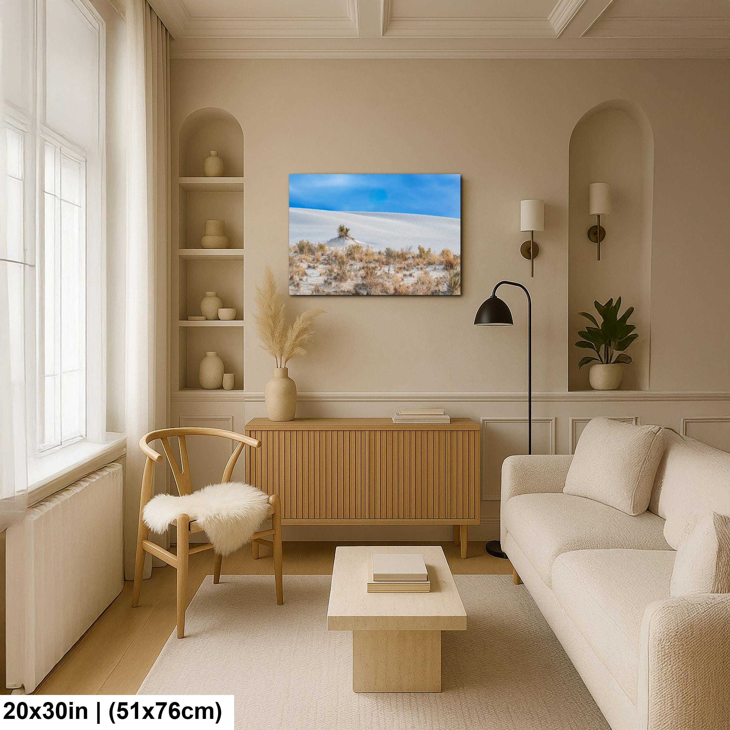 White Sands Art Print – New Mexico Landscape on Archival Paper | Desert Wall Decor