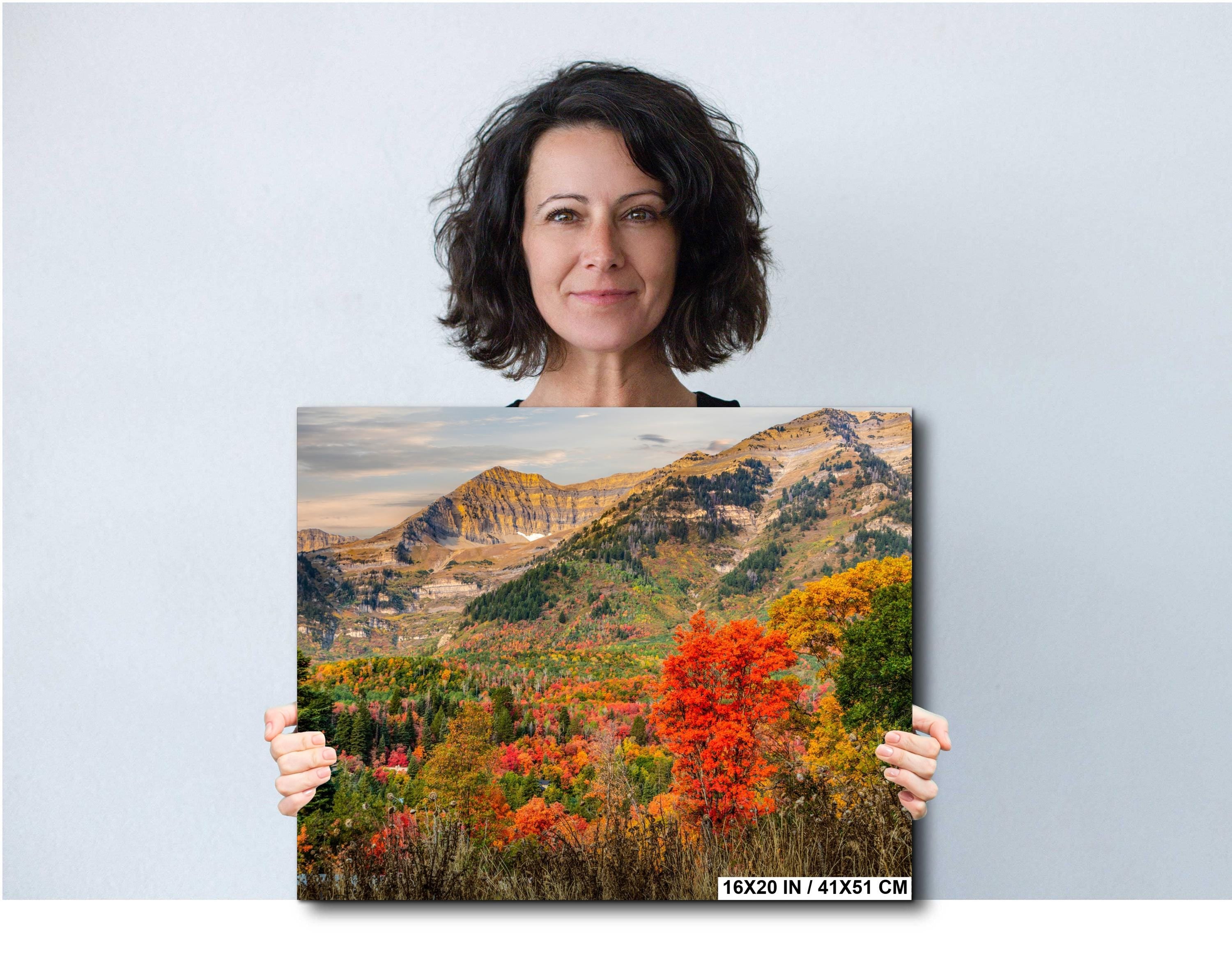 Autumn Mountain Landscape - Wasatch Mountain Art | Vibrant Leaf Print Decor