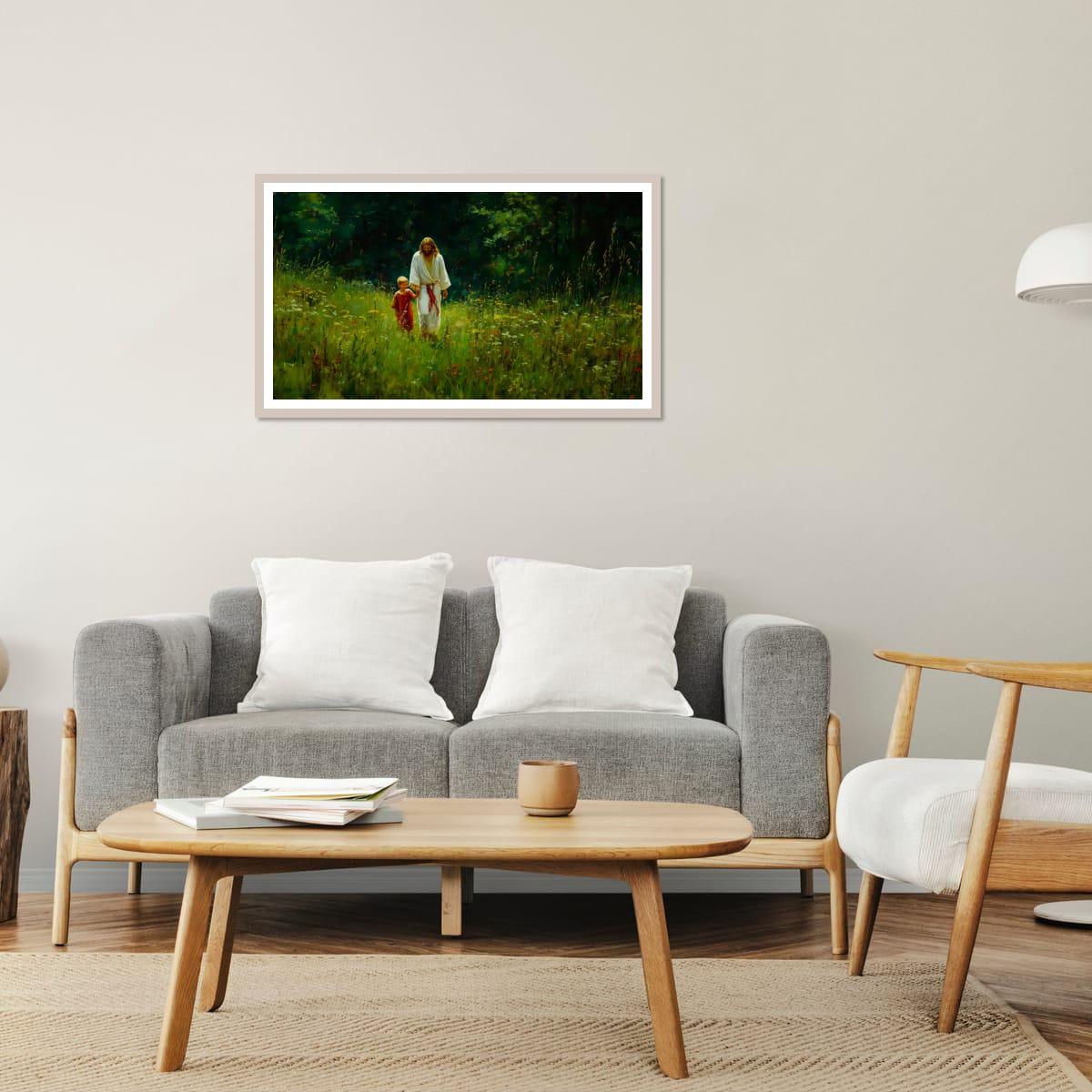 Christian Religious Art – Jesus and Child Painting | Blessed Children Wall Decor