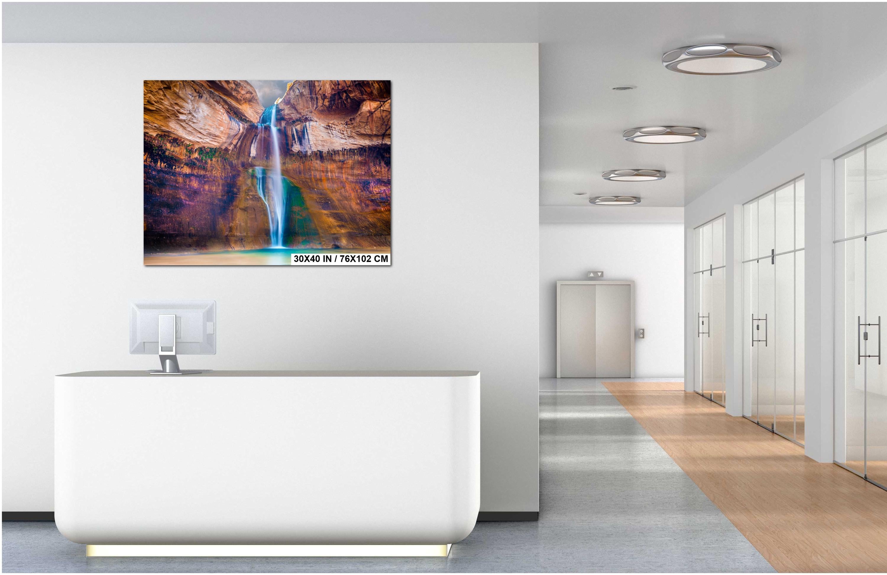 Southern Utah Wall Art – Lower Calf Creek Falls Scenic Desert Print on Archival Paper