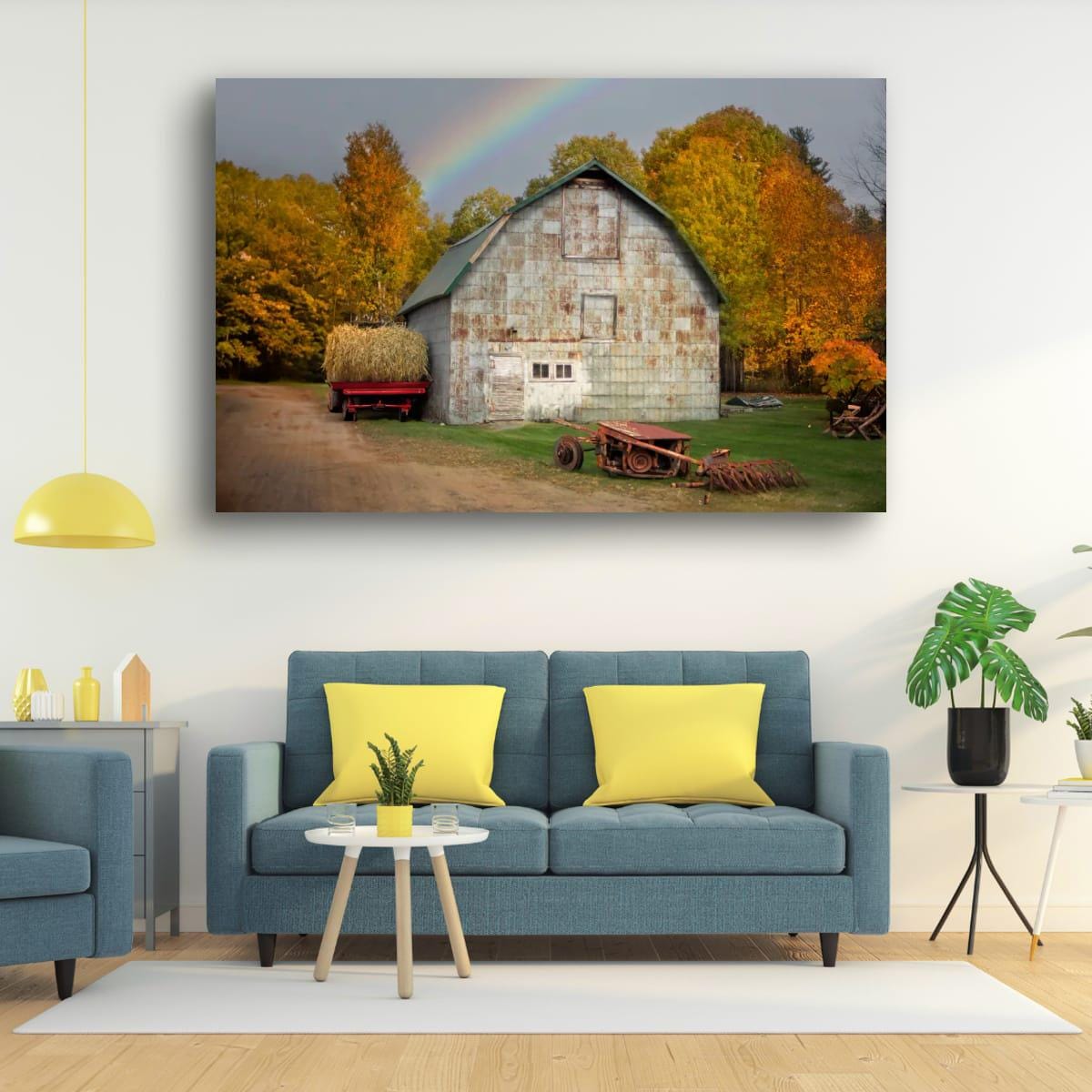 Adirondack Autumn Print - Rustic Wall Art Featuring Vintage Wagon & Fall Foliage