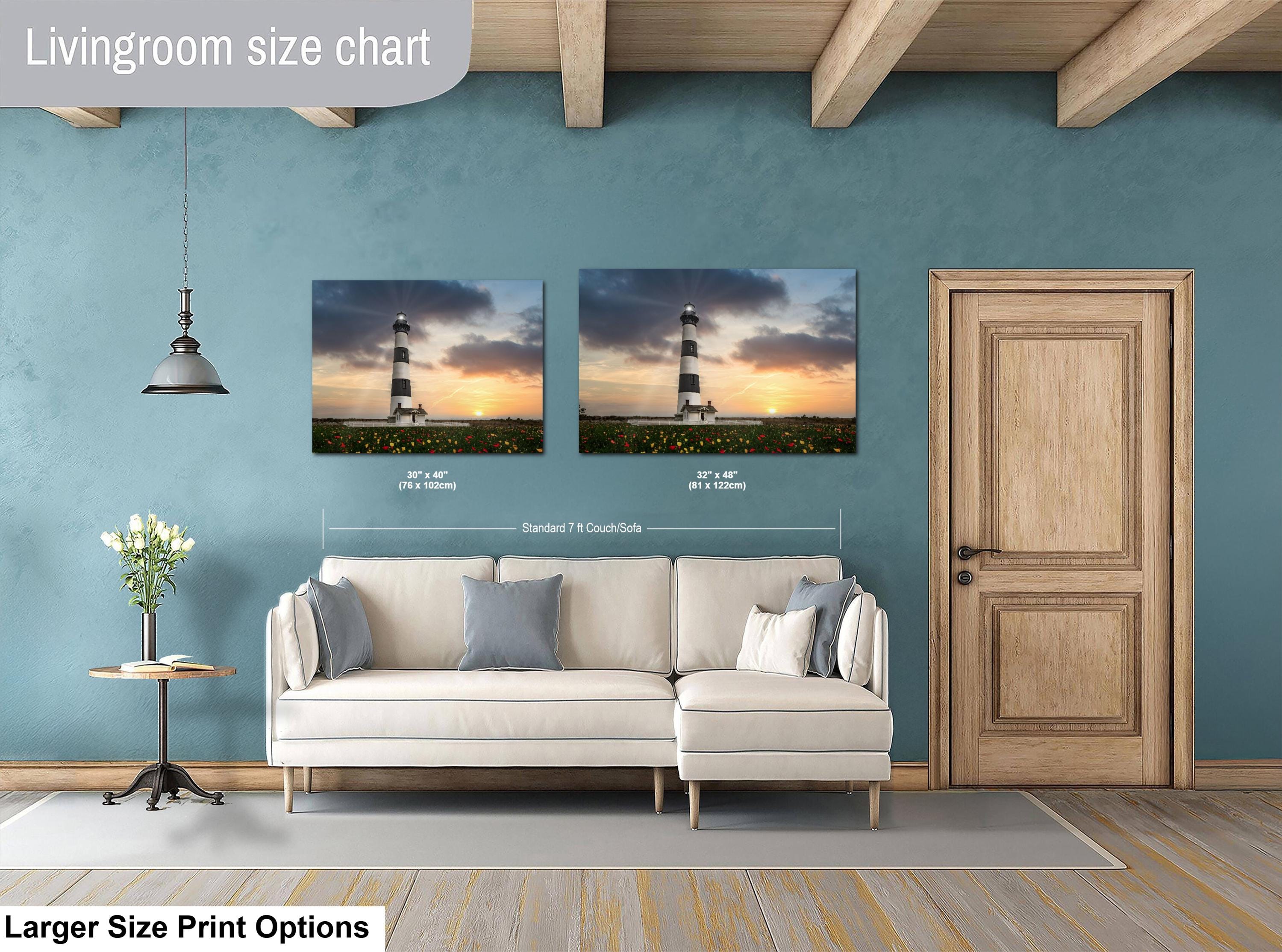 Lighthouse Wall Art - Rustic Coastal Photo Print | Nautical Decor for Home & Office