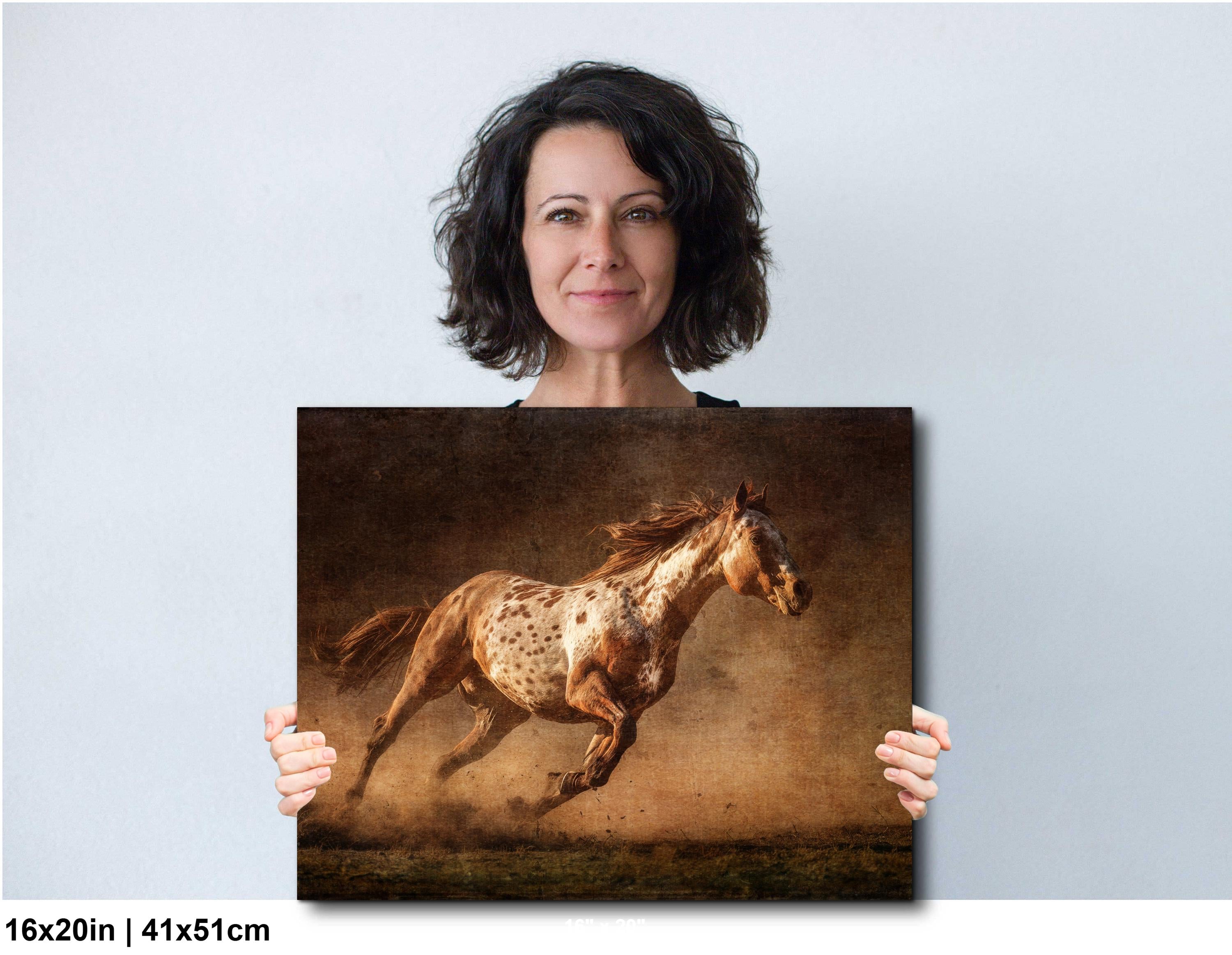 Palomino Art Print - Rustic Western Wall Art | Sunset Horse Painting Decor