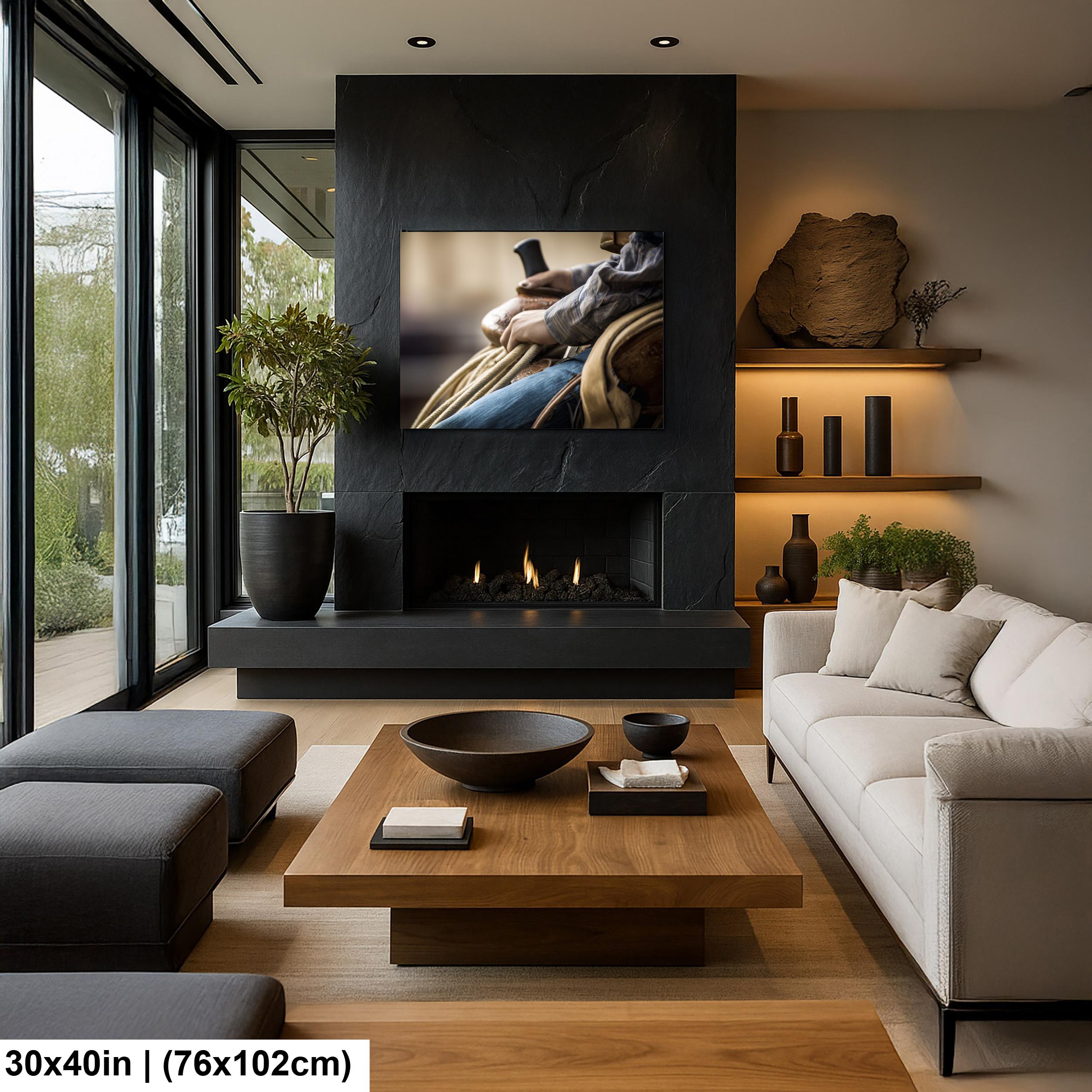 Cowboy Art Print - Rustic Western Style Rodeo Wall Art For Home Decor