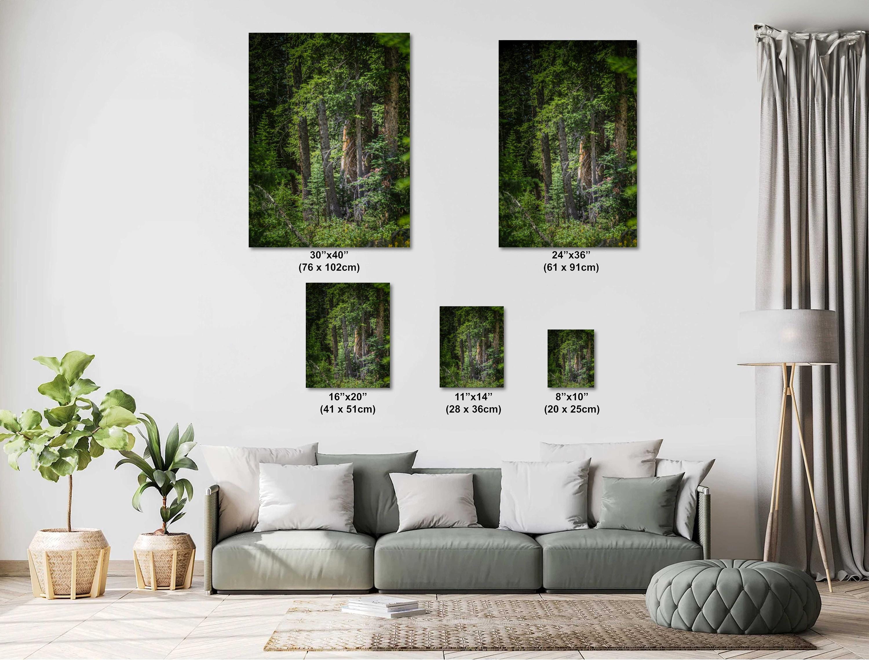Sawtooth Mountains Print - Scenic Mountain Landscape Art | Rustic Cabin Wall Decor