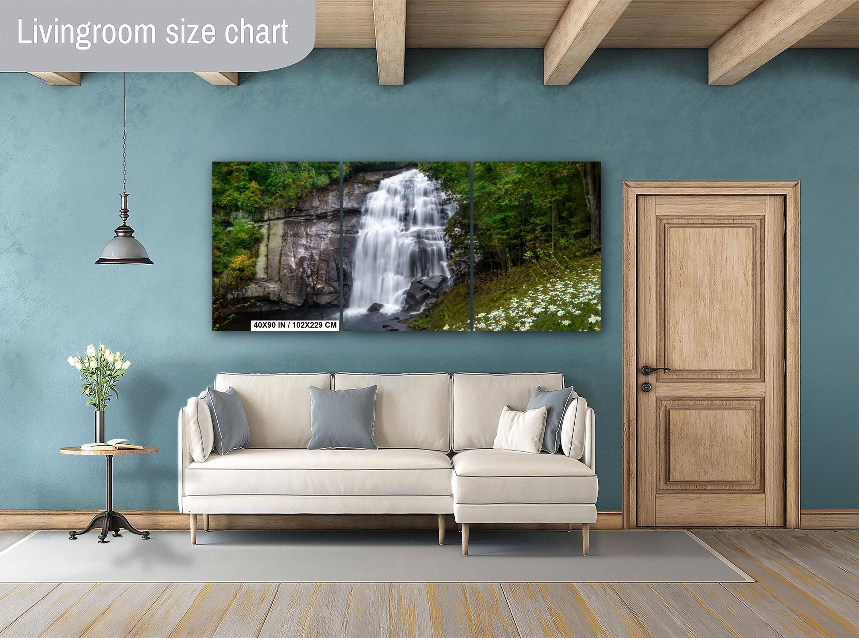 Rainbow Falls Print - North Carolina Art | Scenic Mountain Wall Decor For Home & Office