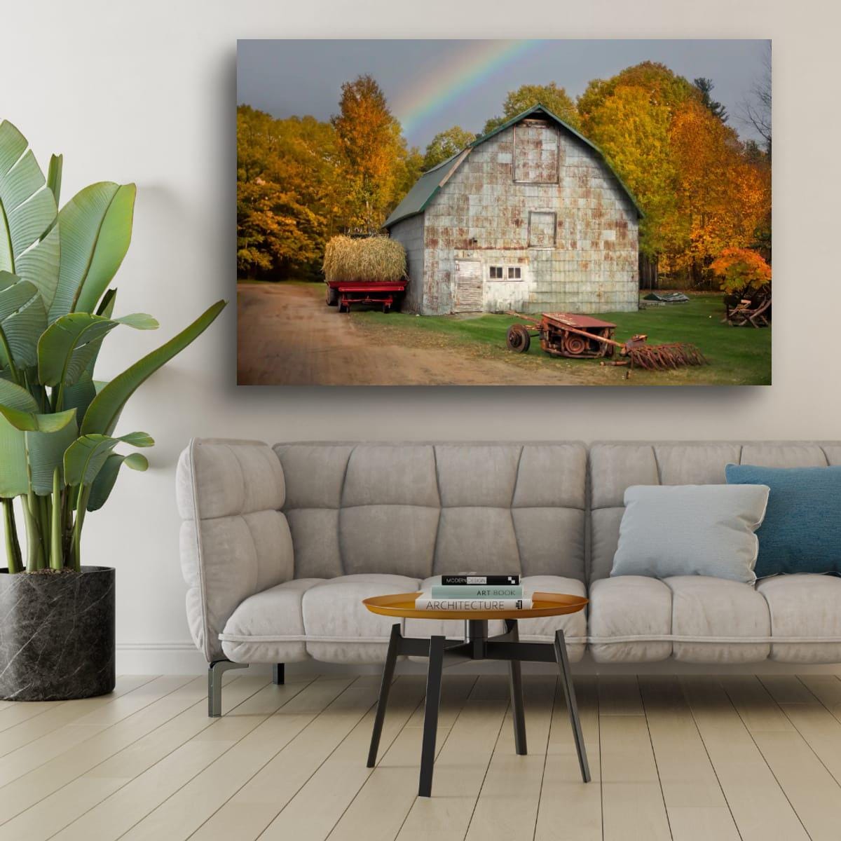 Adirondack Autumn Print - Rustic Wall Art Featuring Vintage Wagon & Fall Foliage