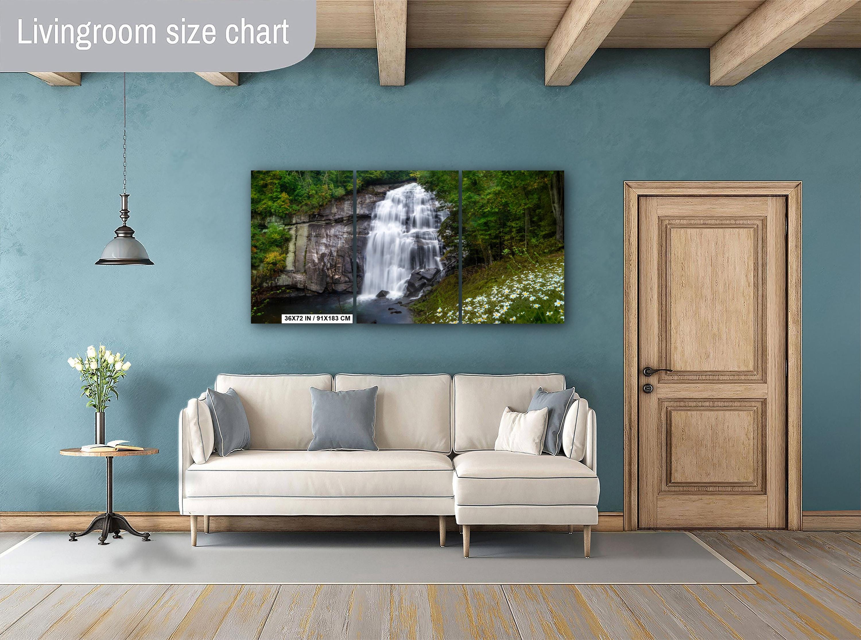 Rainbow Falls Print - North Carolina Art | Scenic Mountain Wall Decor For Home & Office