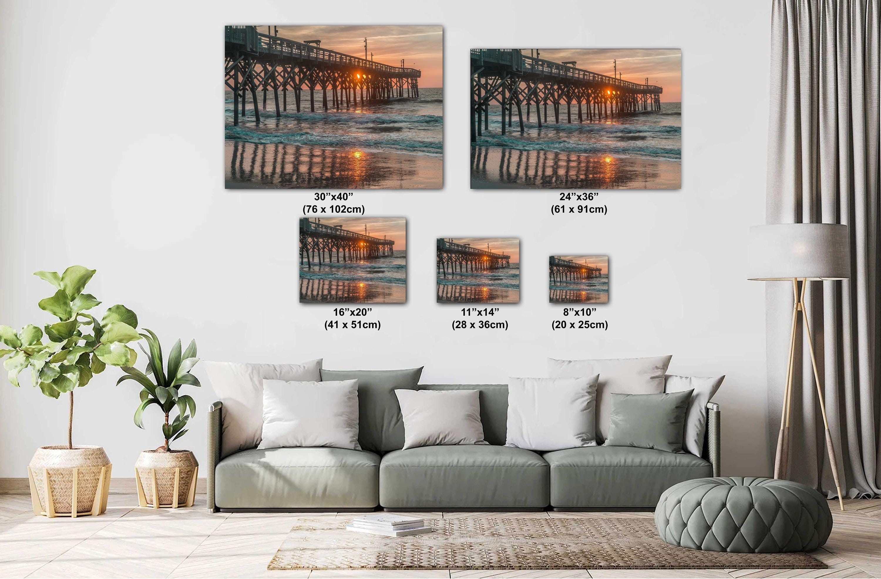 Myrtle Beach Pier Print – Coastal Wall Art Featuring Ocean Pier Decor