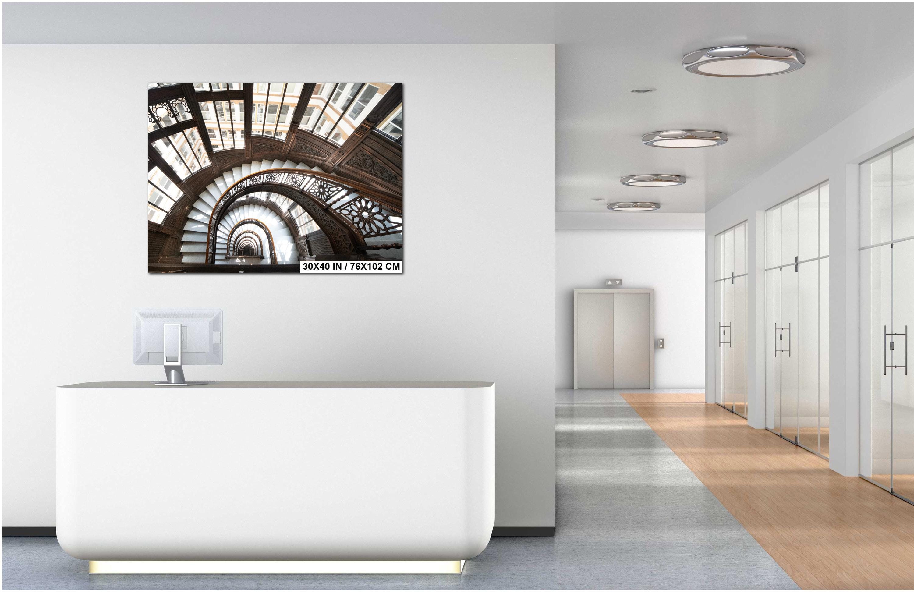 Chicago Architecture Print – Rookery Building Oriole Staircase Spiral Photo Art