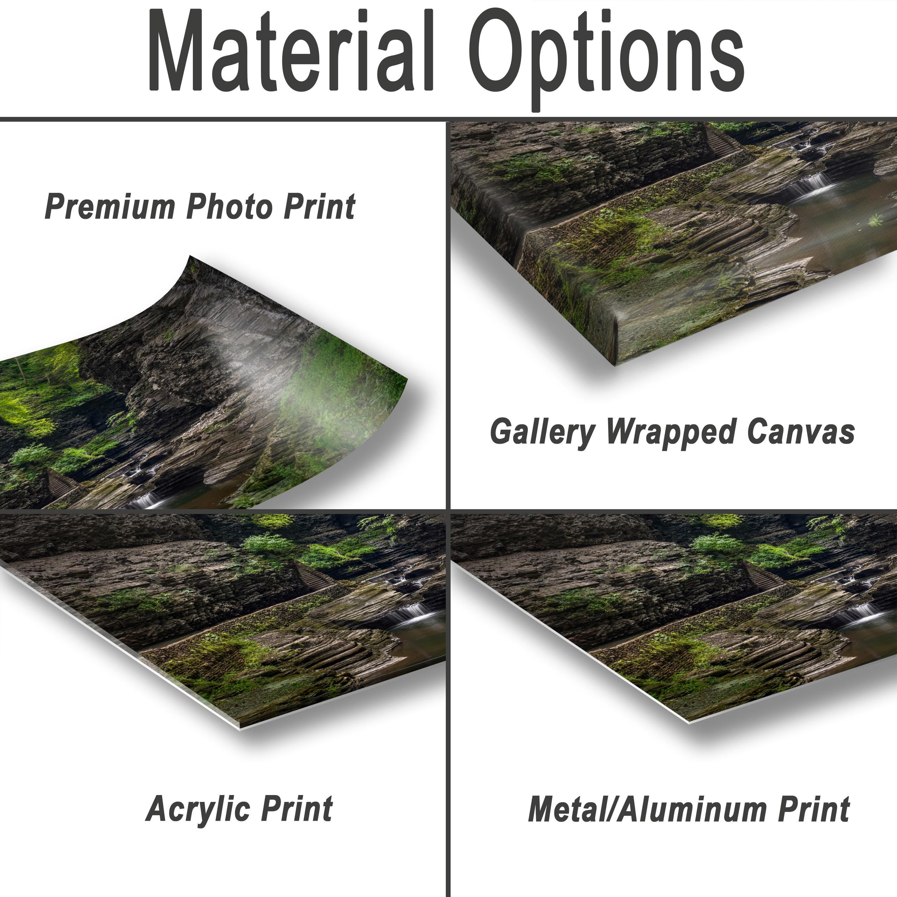 Waterfall Wall Art – Watkins Glen Scenic Nature Photo Print | Modern Landscape Decor