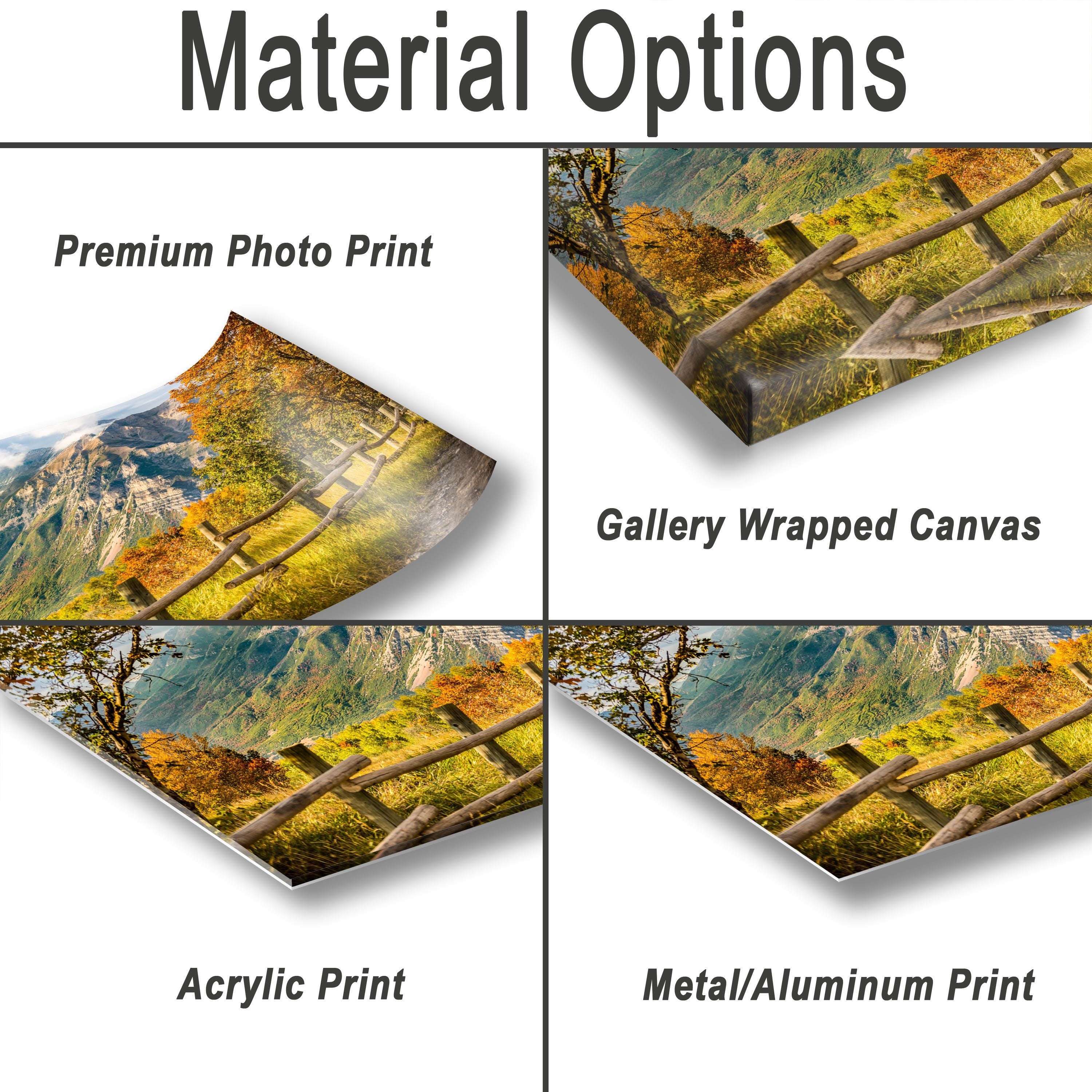 Autumn Mountain Landscape Print - Wasatch Mountains Art | Vibrant Leaf Artwork