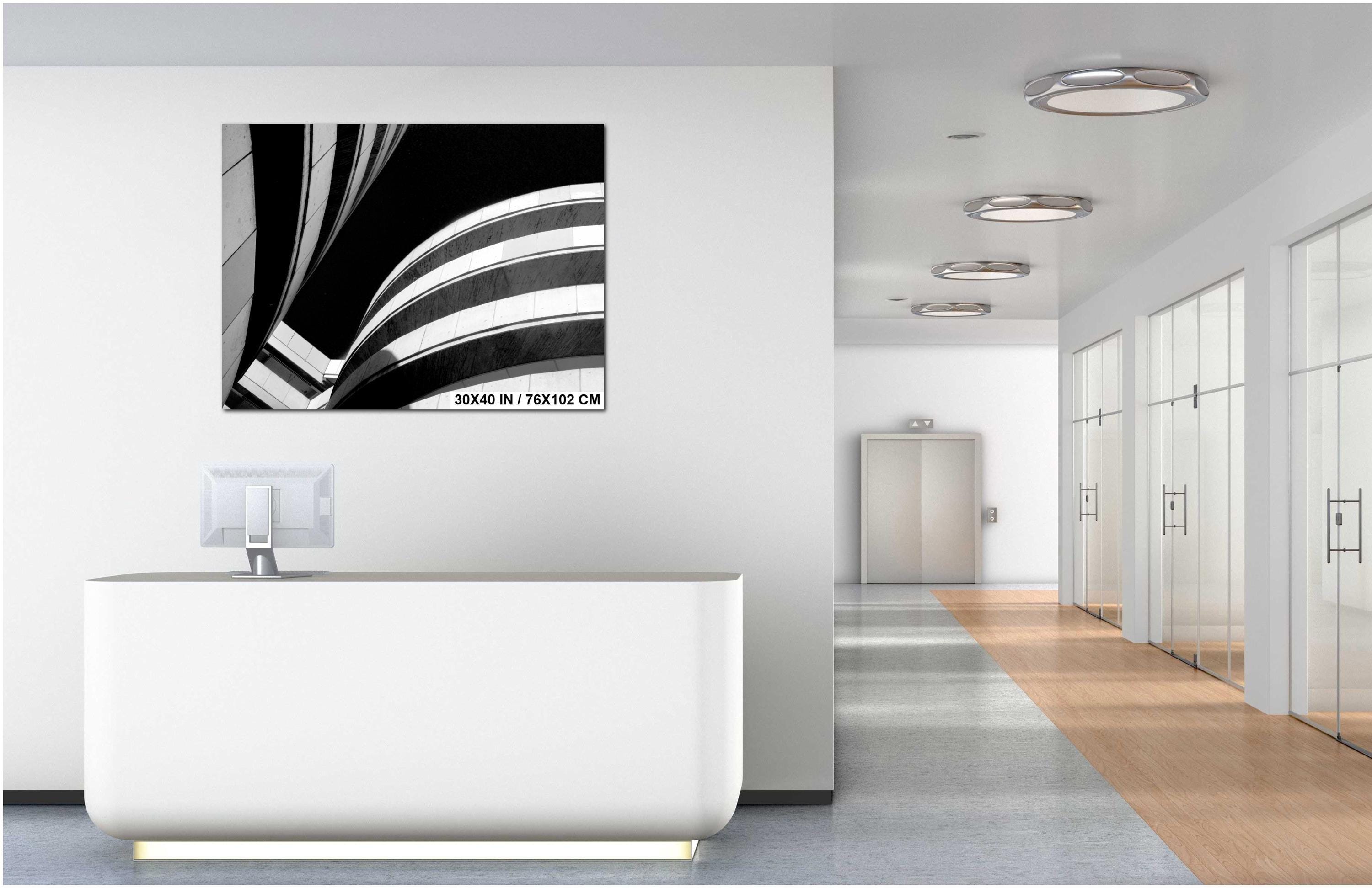 Monochrome Architectural Photograph – Maryland Coast Building Urban Wall Art Print