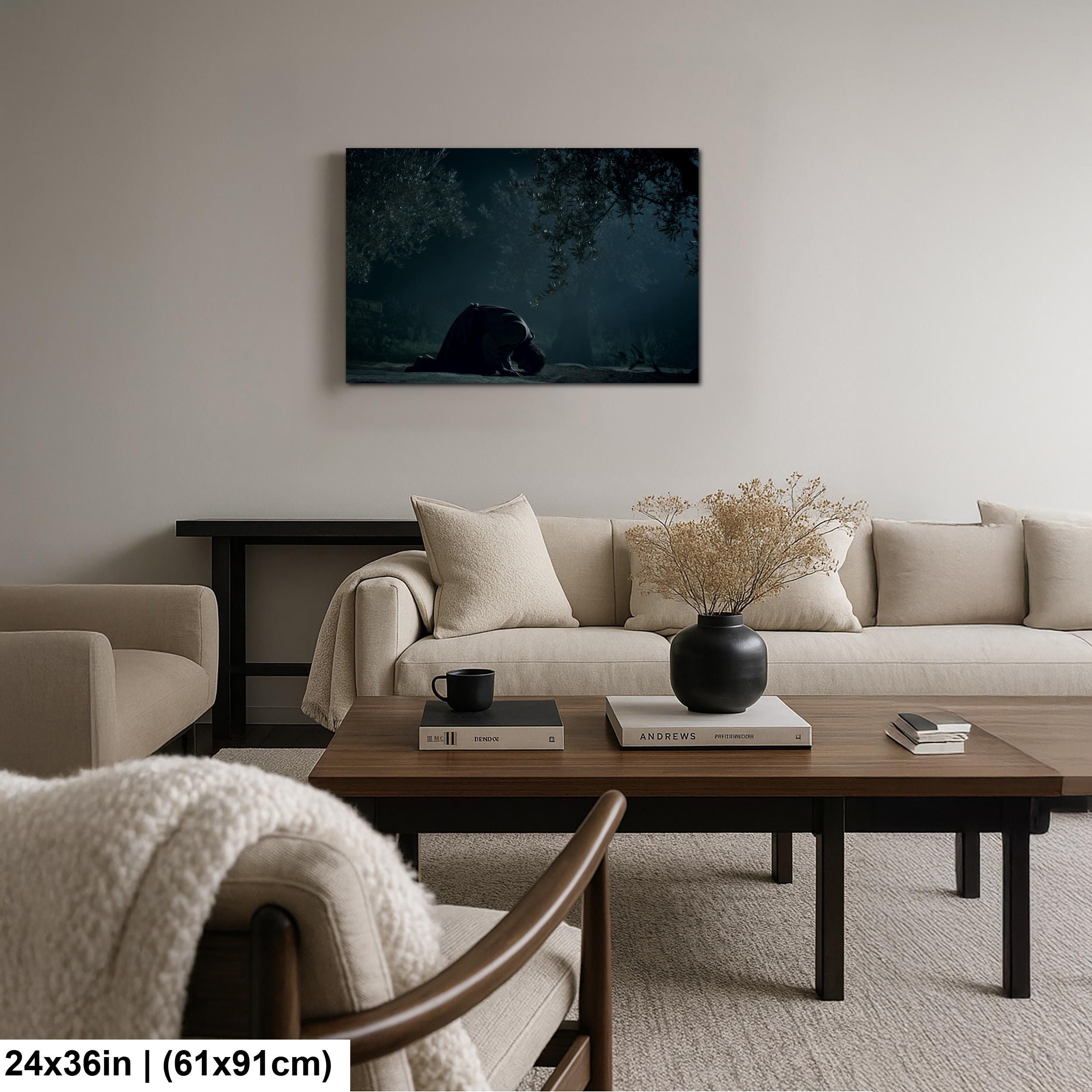 Christian Religious Wall Art: Soft Pastel Jesus Christ Decor with Eternal Atonement and Peace