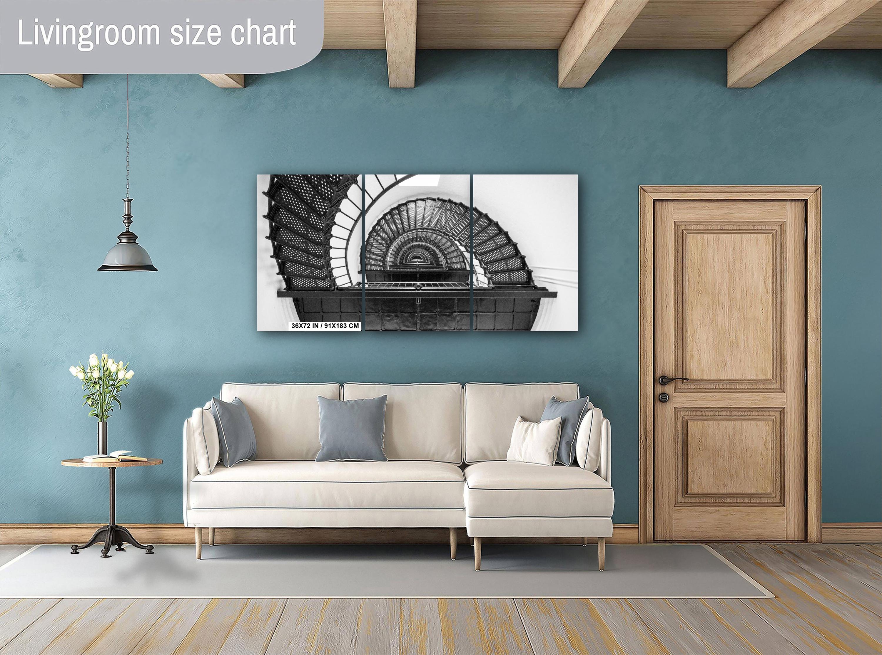 Lighthouse Wall Art – Black and White Spiral Staircase Photo on Archival Paper