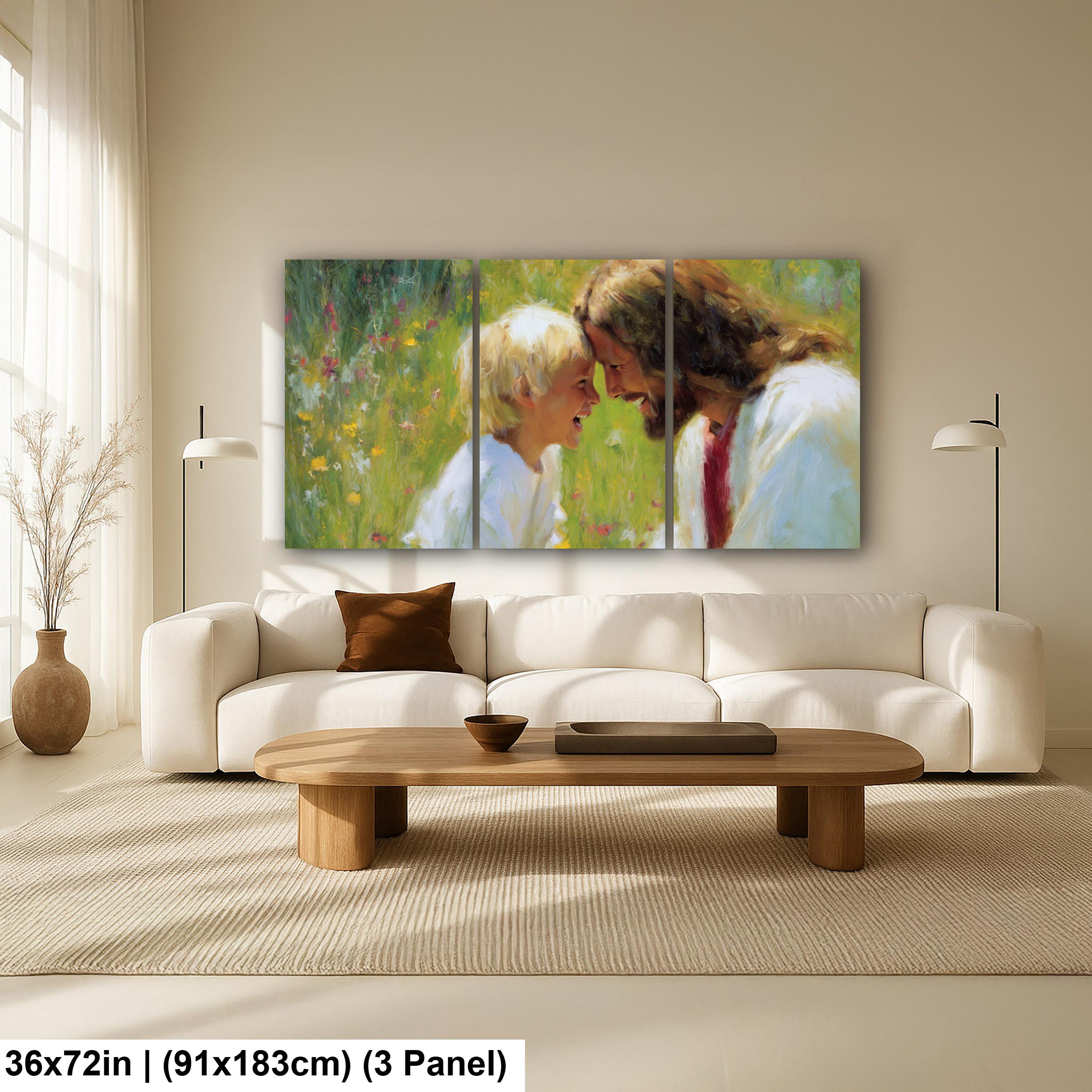 Jesus Christ Art – Blessed Children Painting | Christian Wall Decor, Spiritual Home Decoration