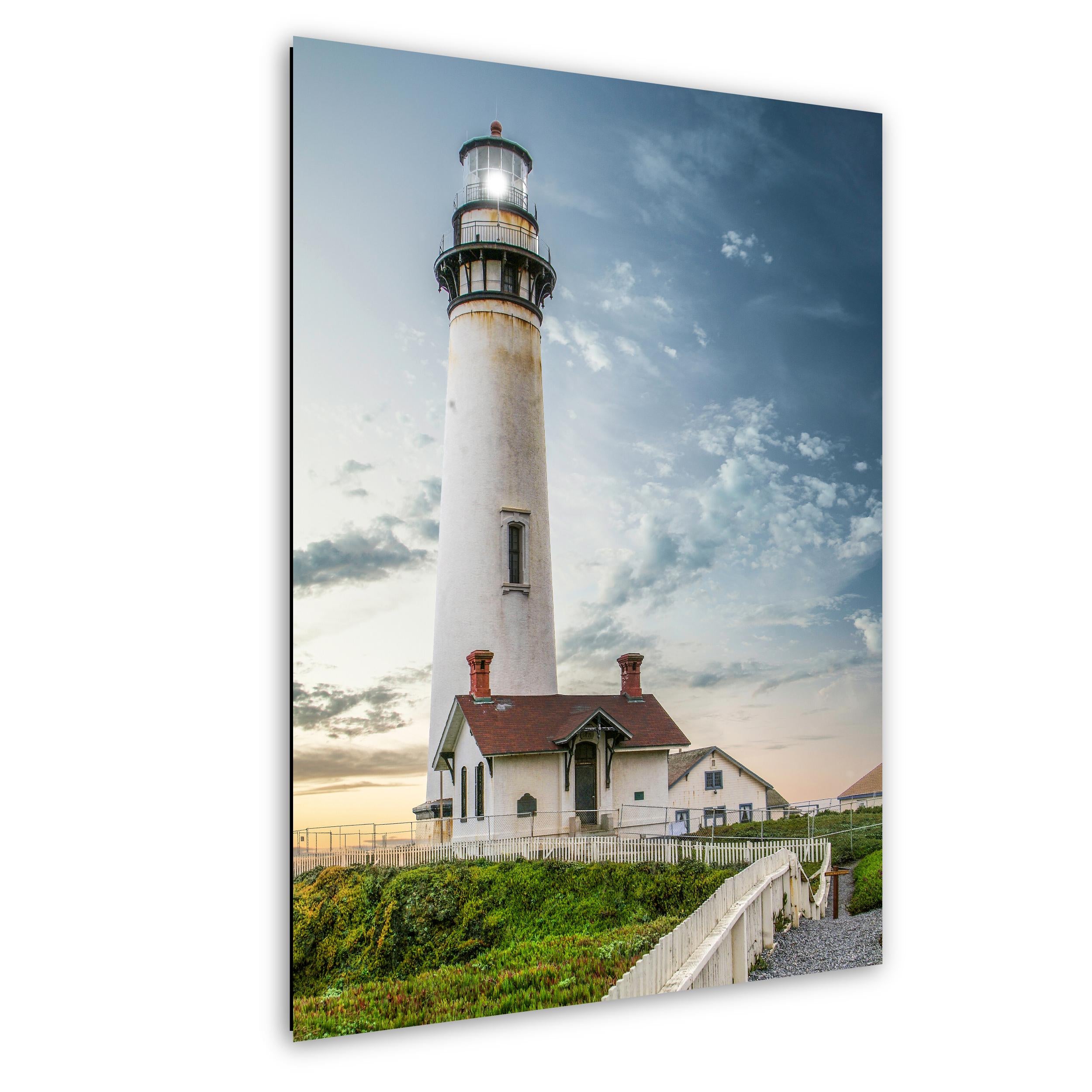 Lighthouse Wall Art – Coastal Photo Print of Pidgeon Point Rustic Decor