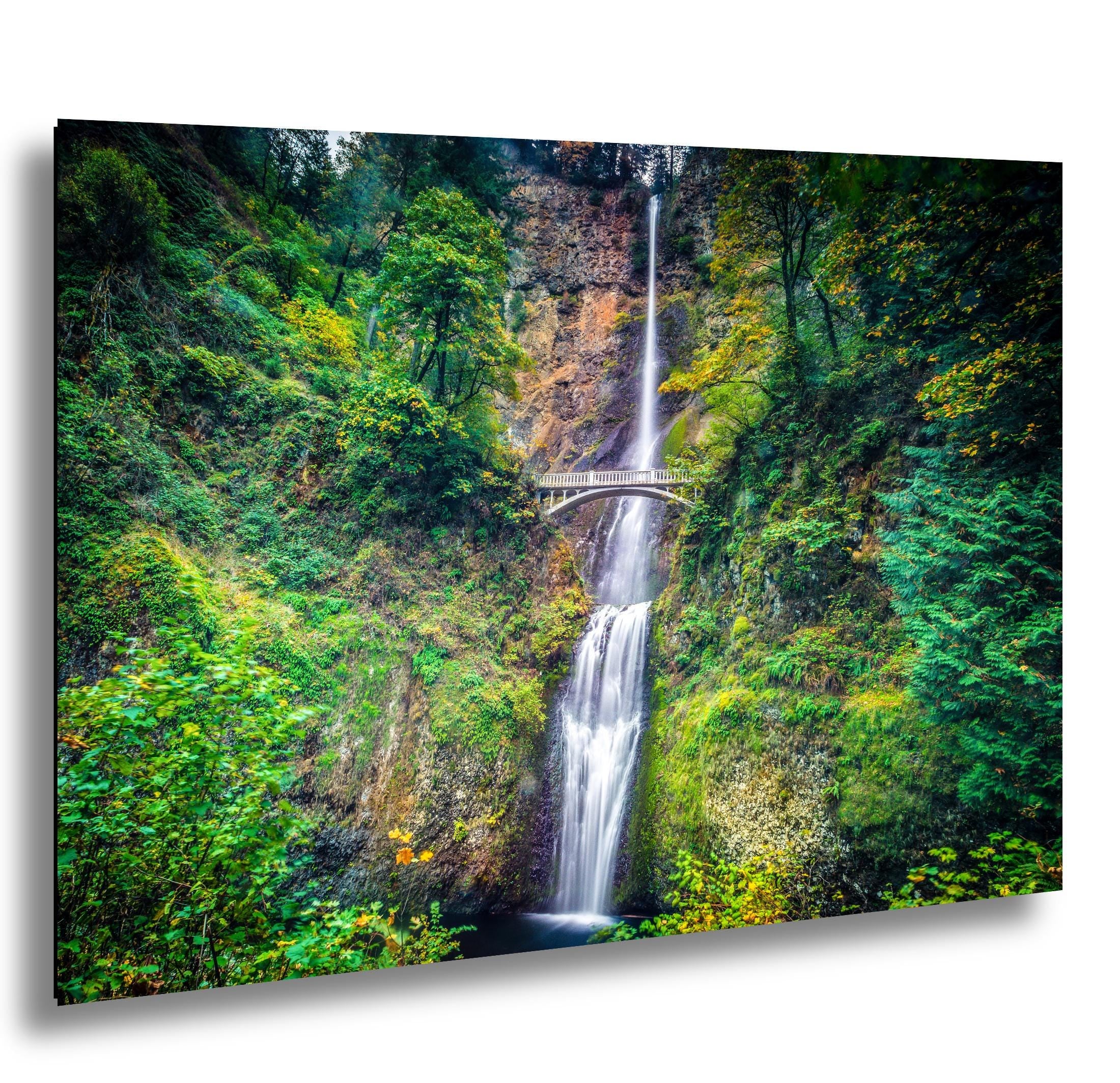 Pacific Northwest Waterfall - Columbia River Gorge Scenic Waterfall Wall Art Print