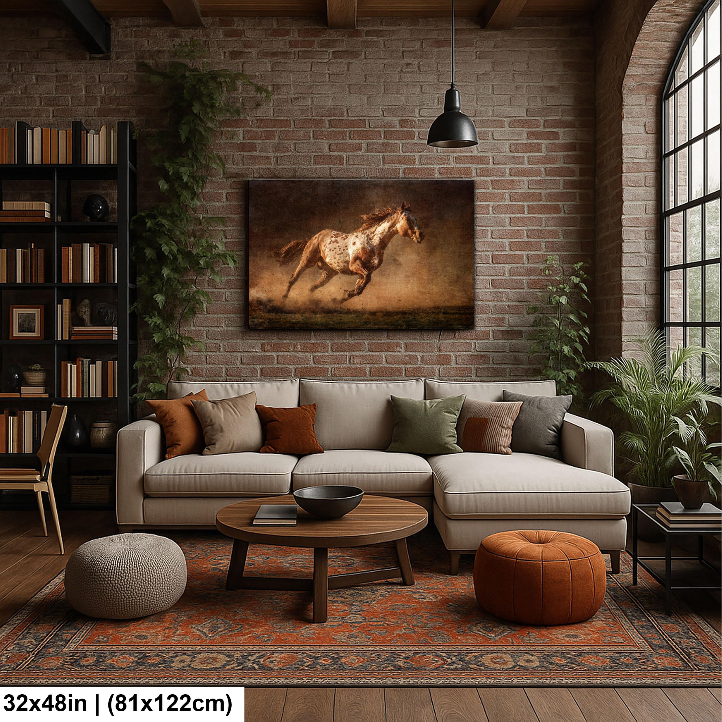 Palomino Art Print - Rustic Western Wall Art | Sunset Horse Painting Decor