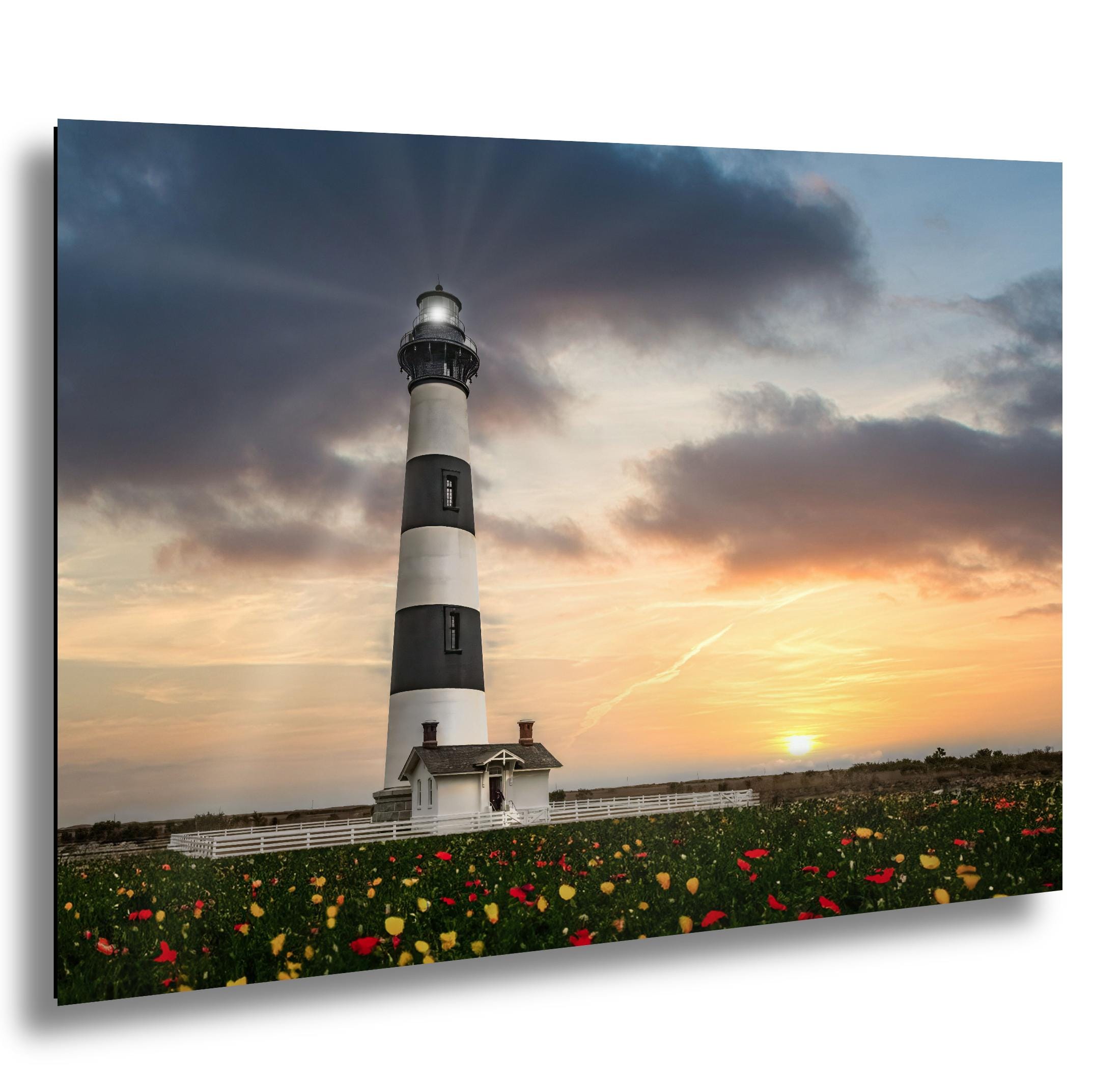 Lighthouse Wall Art - Rustic Coastal Photo Print | Nautical Decor for Home & Office