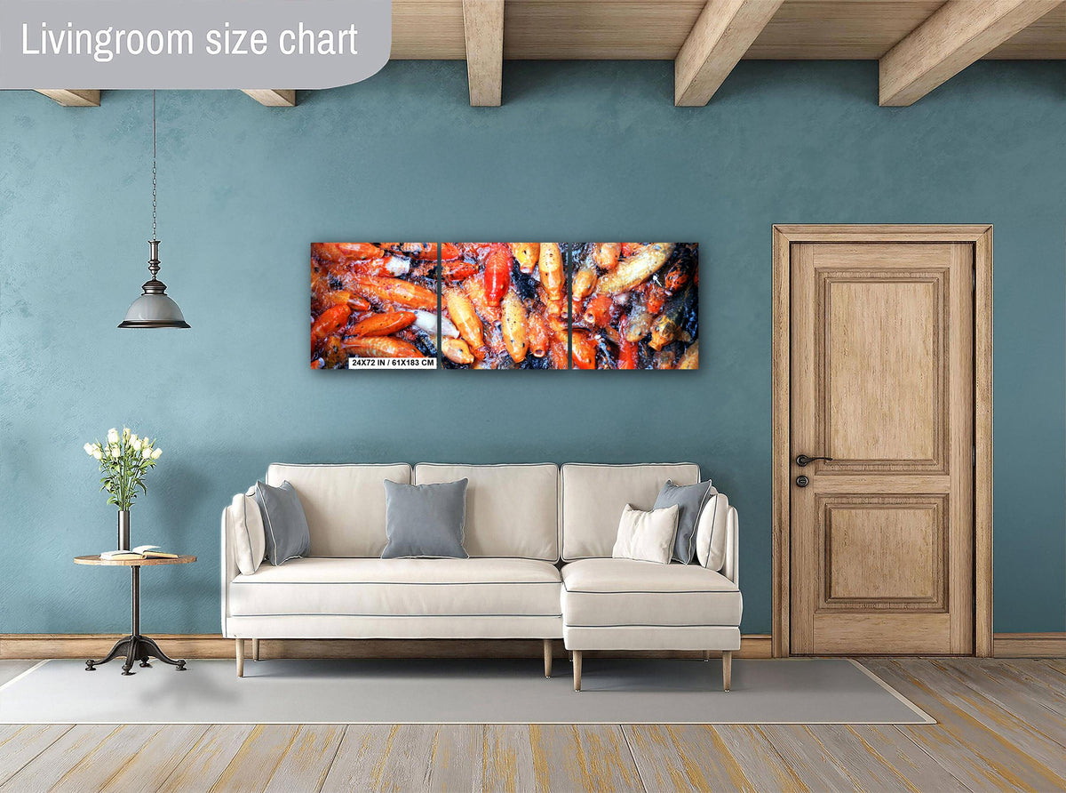 Hawaiian Koi Art Print – Serene Temple Garden Wall Art with Tranquil Koi Fish Decor