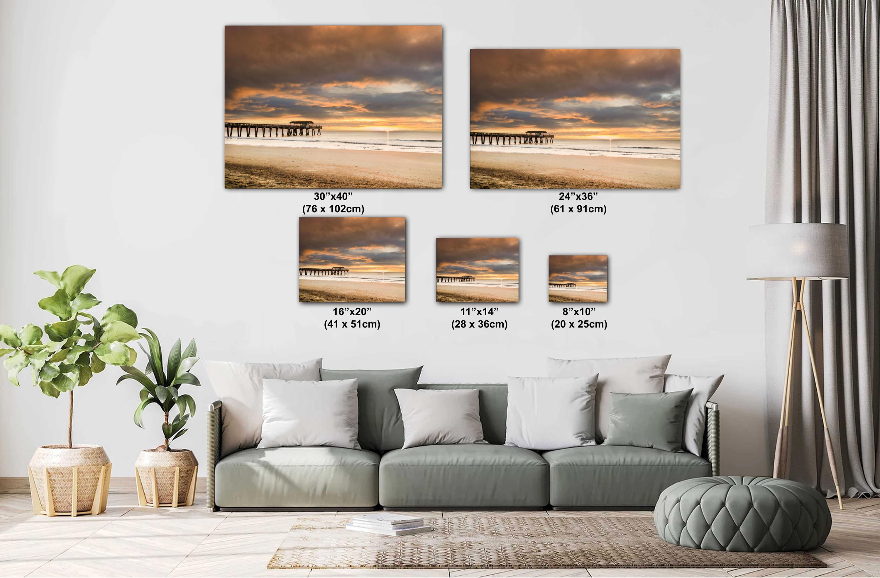 Tybee Island Sunrise Print – Coastal Wall Art Featuring Savannah Lighthouse