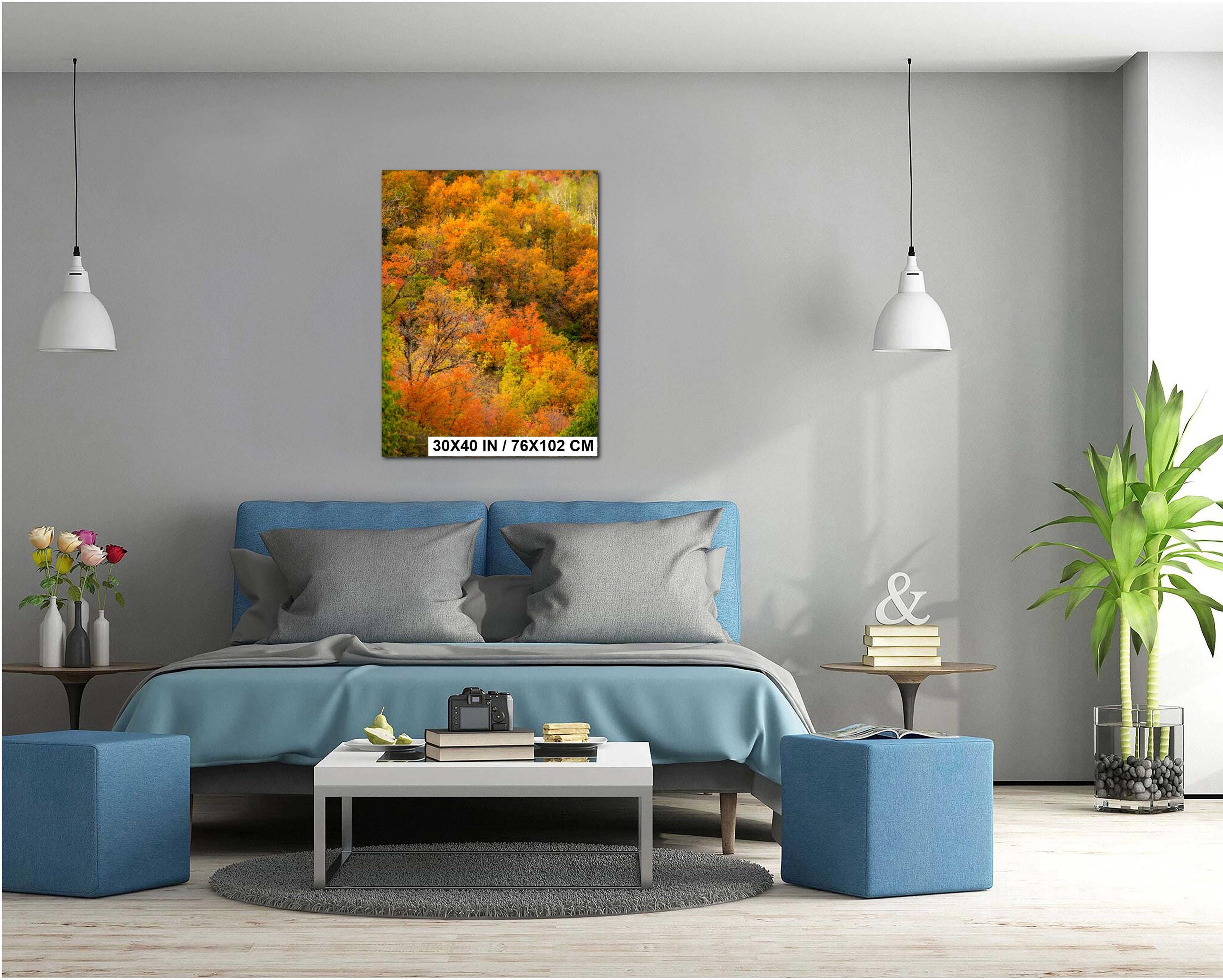 Autumn Mountain Landscape - Wasatch Mountains Fall Nature Print | Vibrant Aspen Art