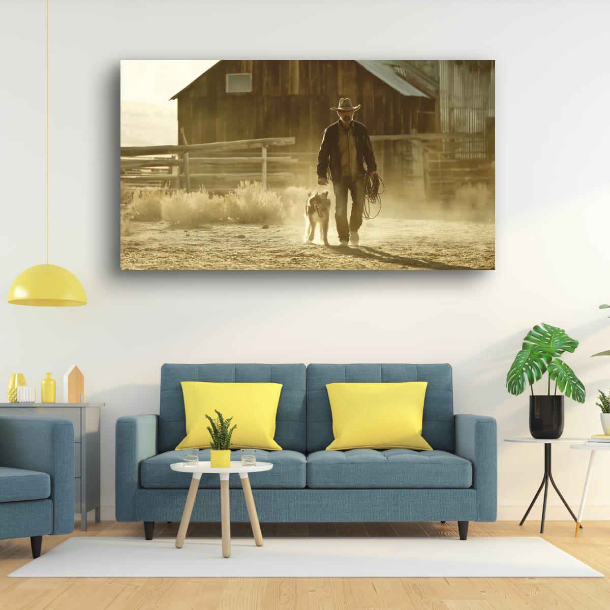 Cowboy Art Print – Rustic Western Style Art | Texas Ranch Wall Decor