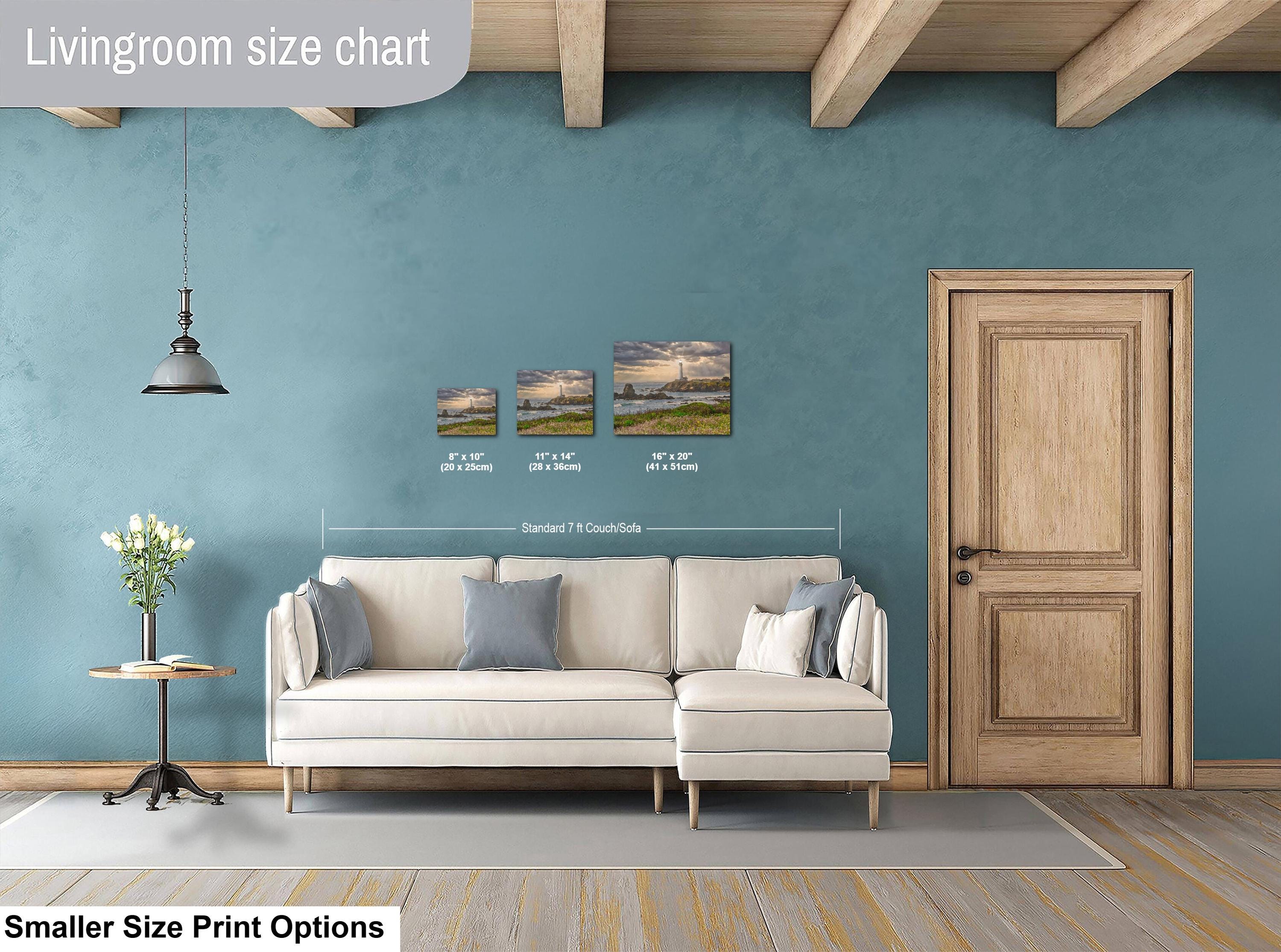 Lighthouse Wall Art - Coastal Photo Print | Rustic Maritime Decor for Home or Office