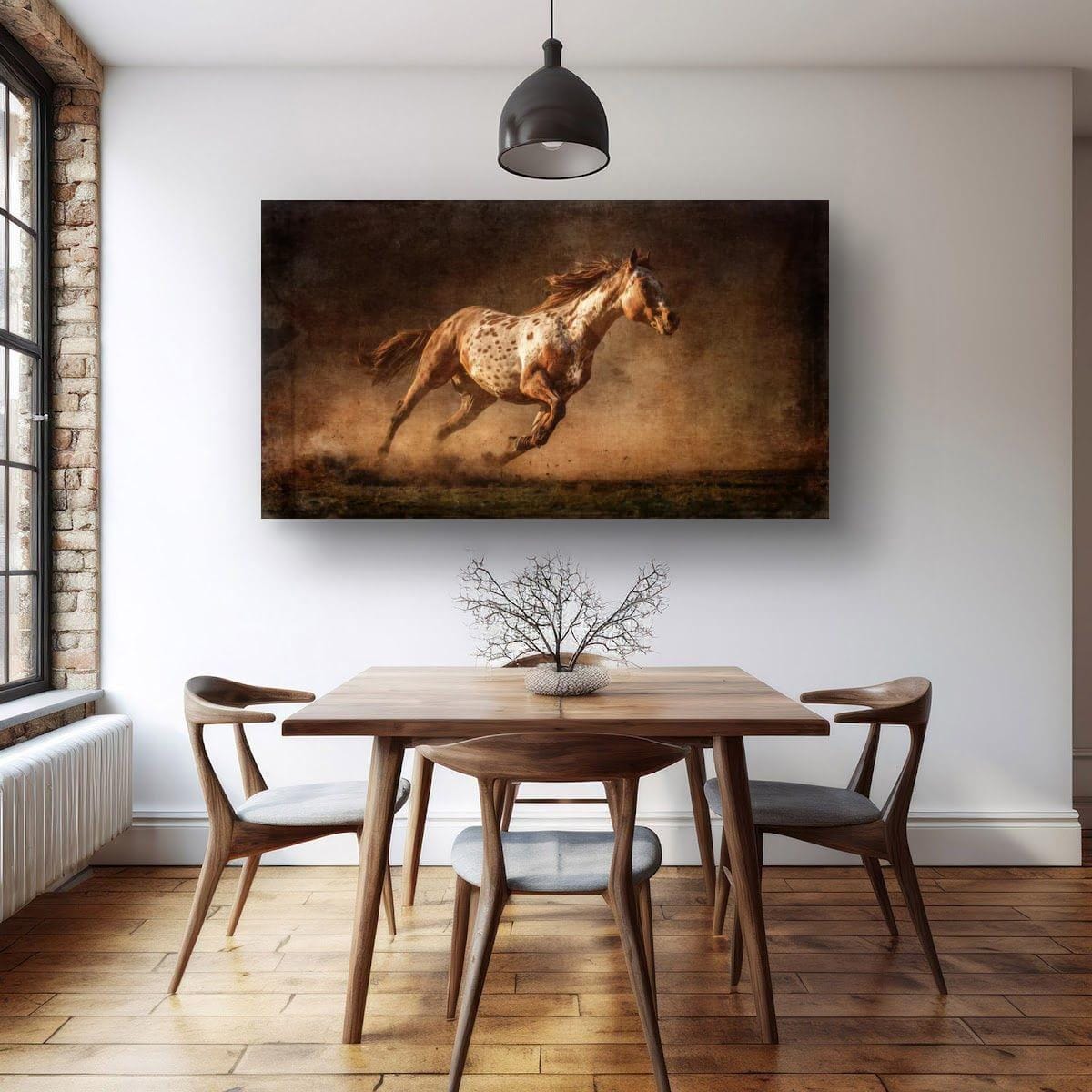 Palomino Art Print - Rustic Western Wall Art | Sunset Horse Painting Decor