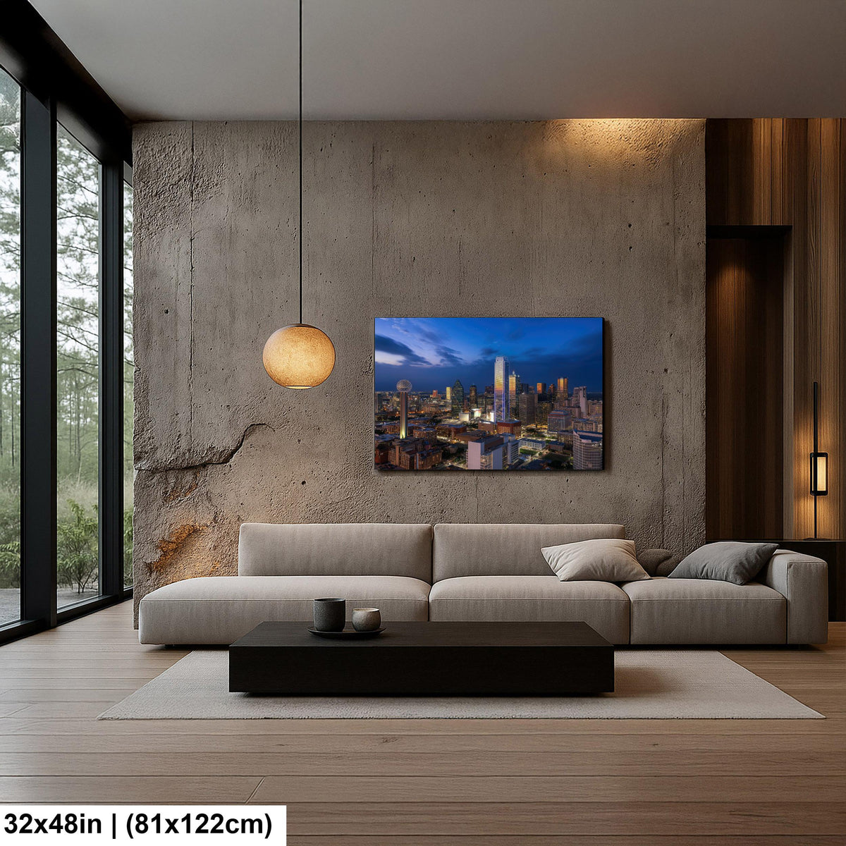 Dallas Skyline Art Print - Dynamic Urban Night Scene | Blue Hour Cityscape Wall Art