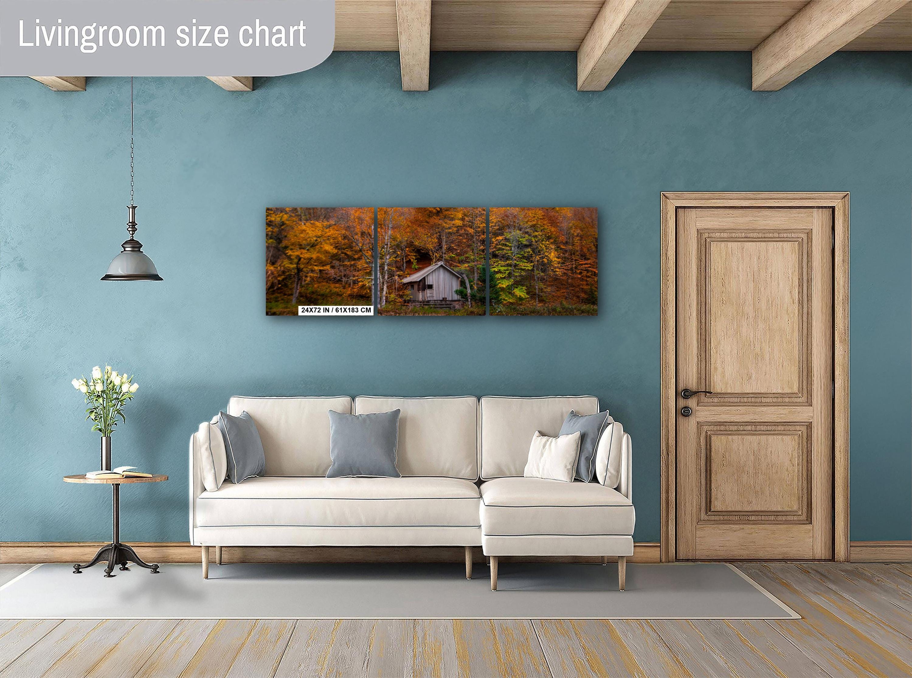 Adirondack Fall Wall Art – Autumn Landscape Print With Vibrant Fall Foliage