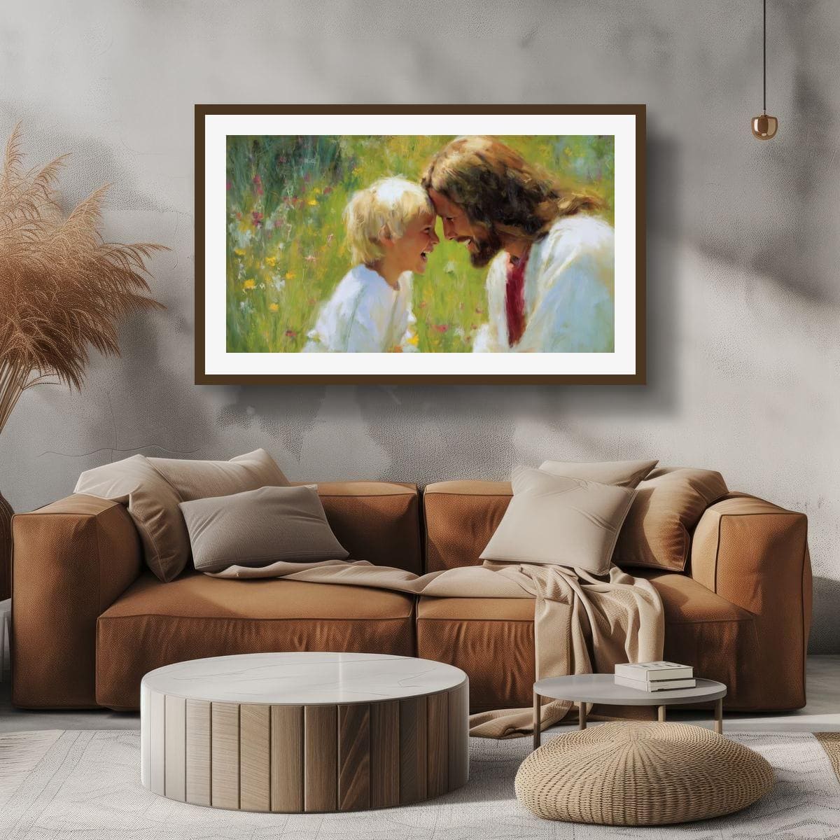 Jesus Christ Art – Blessed Children Painting | Christian Wall Decor, Spiritual Home Decoration