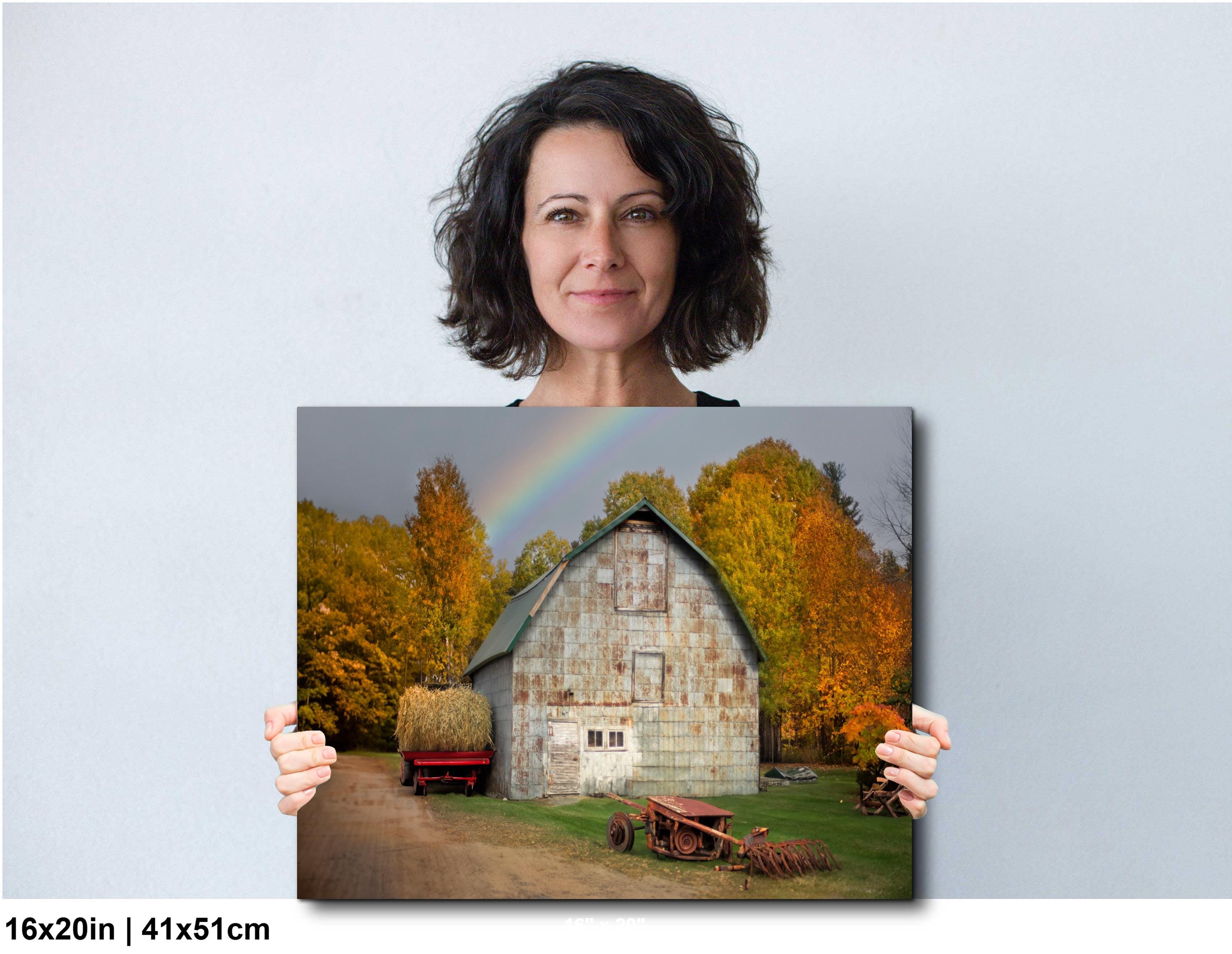 Adirondack Autumn Print - Rustic Wall Art Featuring Vintage Wagon & Fall Foliage