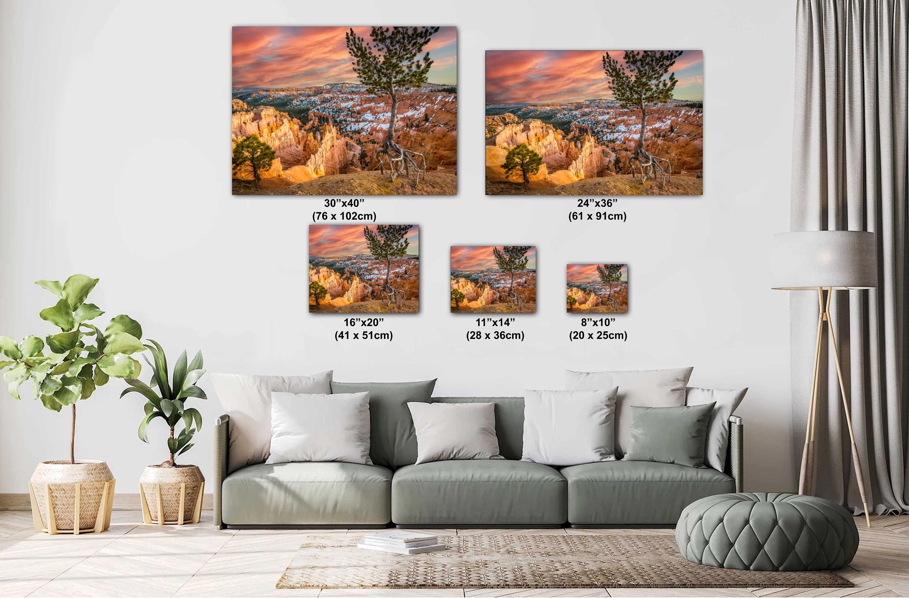 Bryce Canyon Wall Art – Utah Landscape Print | Snowy Sandstone Cliffs Photography