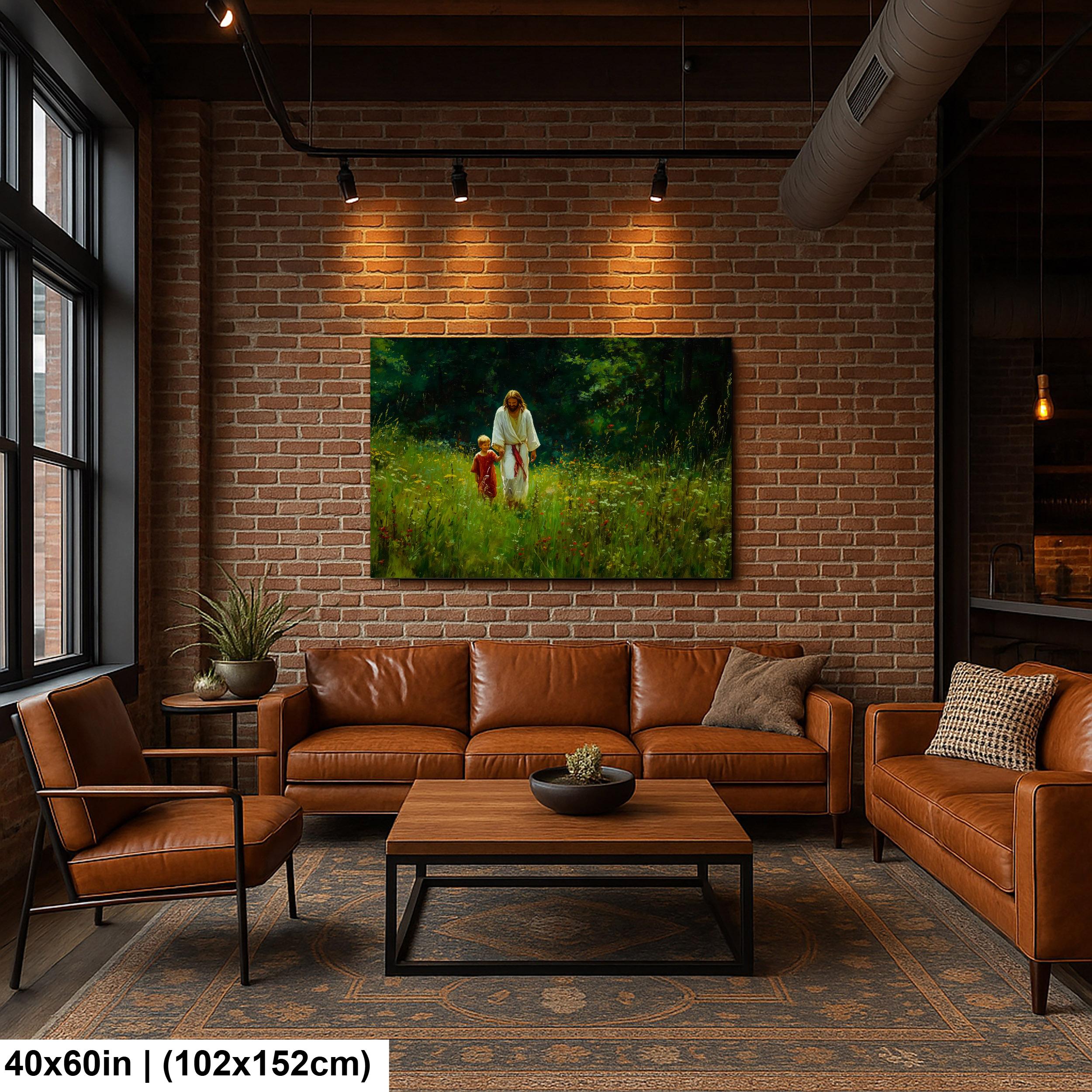 Christian Religious Art – Jesus and Child Painting | Blessed Children Wall Decor