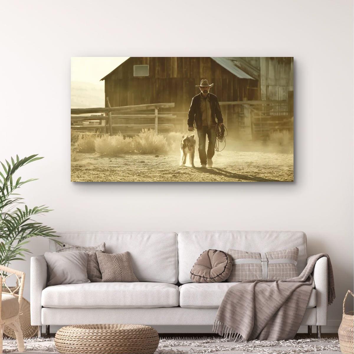 Cowboy Art Print – Rustic Western Style Art | Texas Ranch Wall Decor