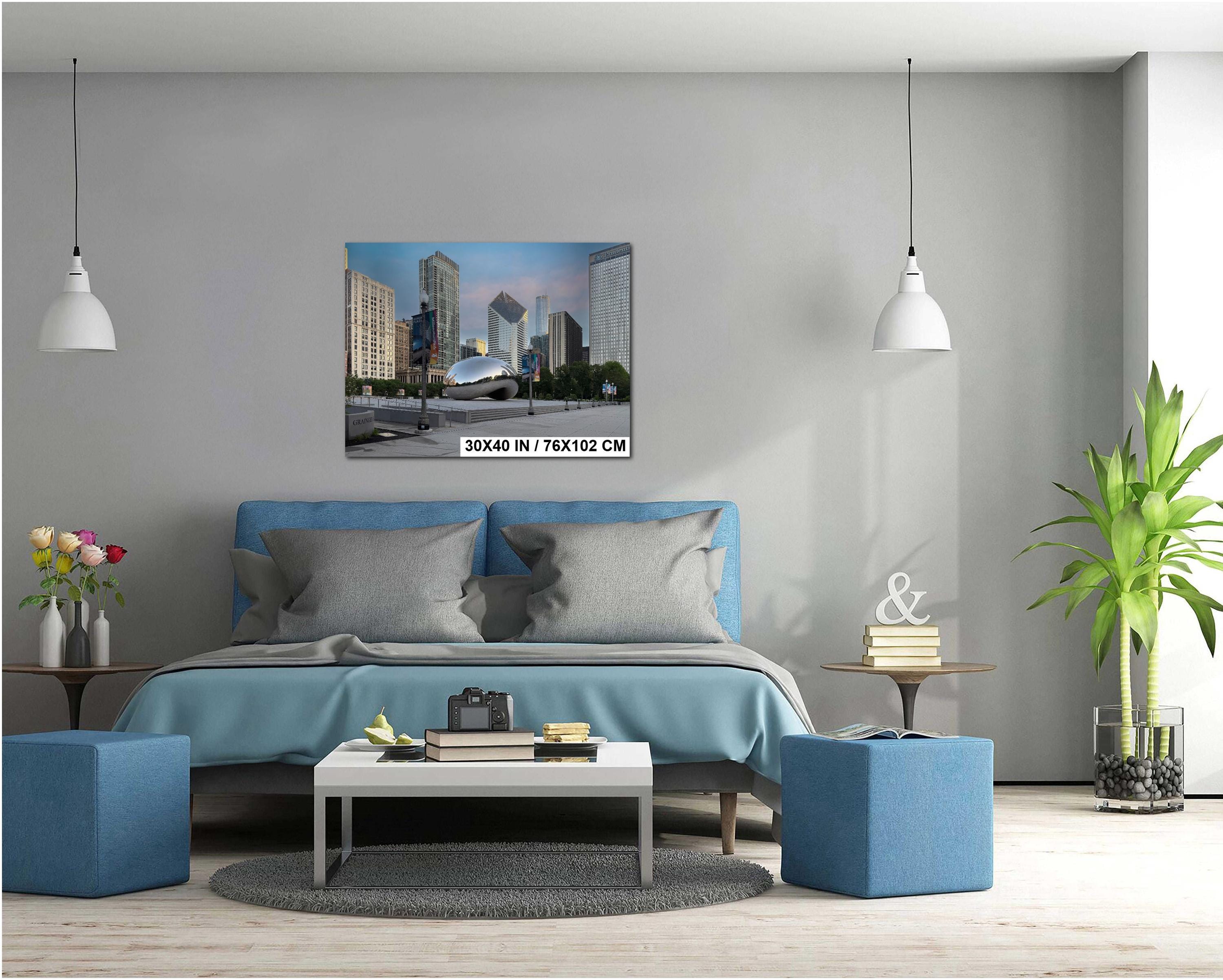 Chicago Bean Photography Print – Urban Landmark Art | Reflective Sculpture Wall Decor