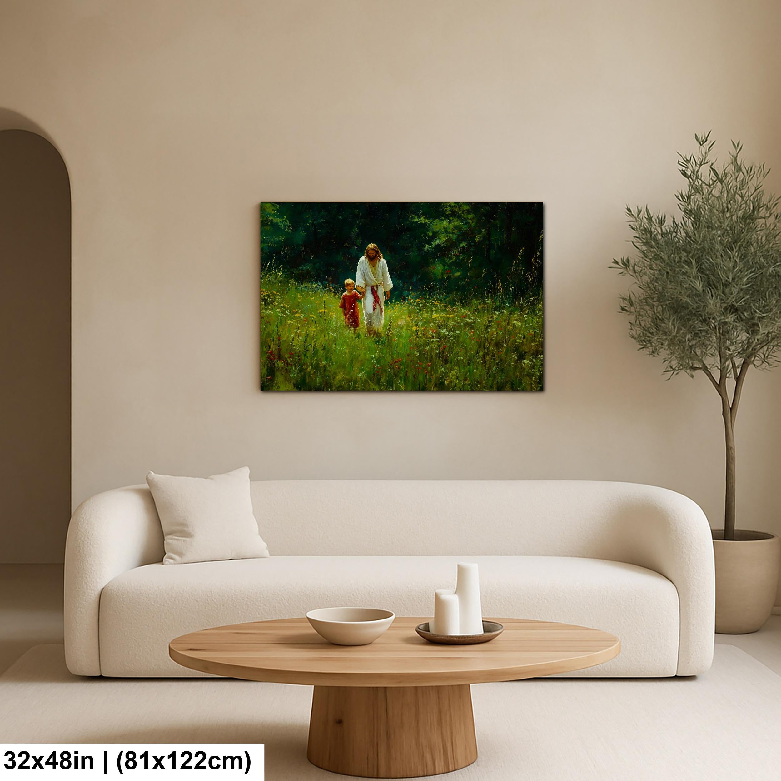 Christian Religious Art – Jesus and Child Painting | Blessed Children Wall Decor