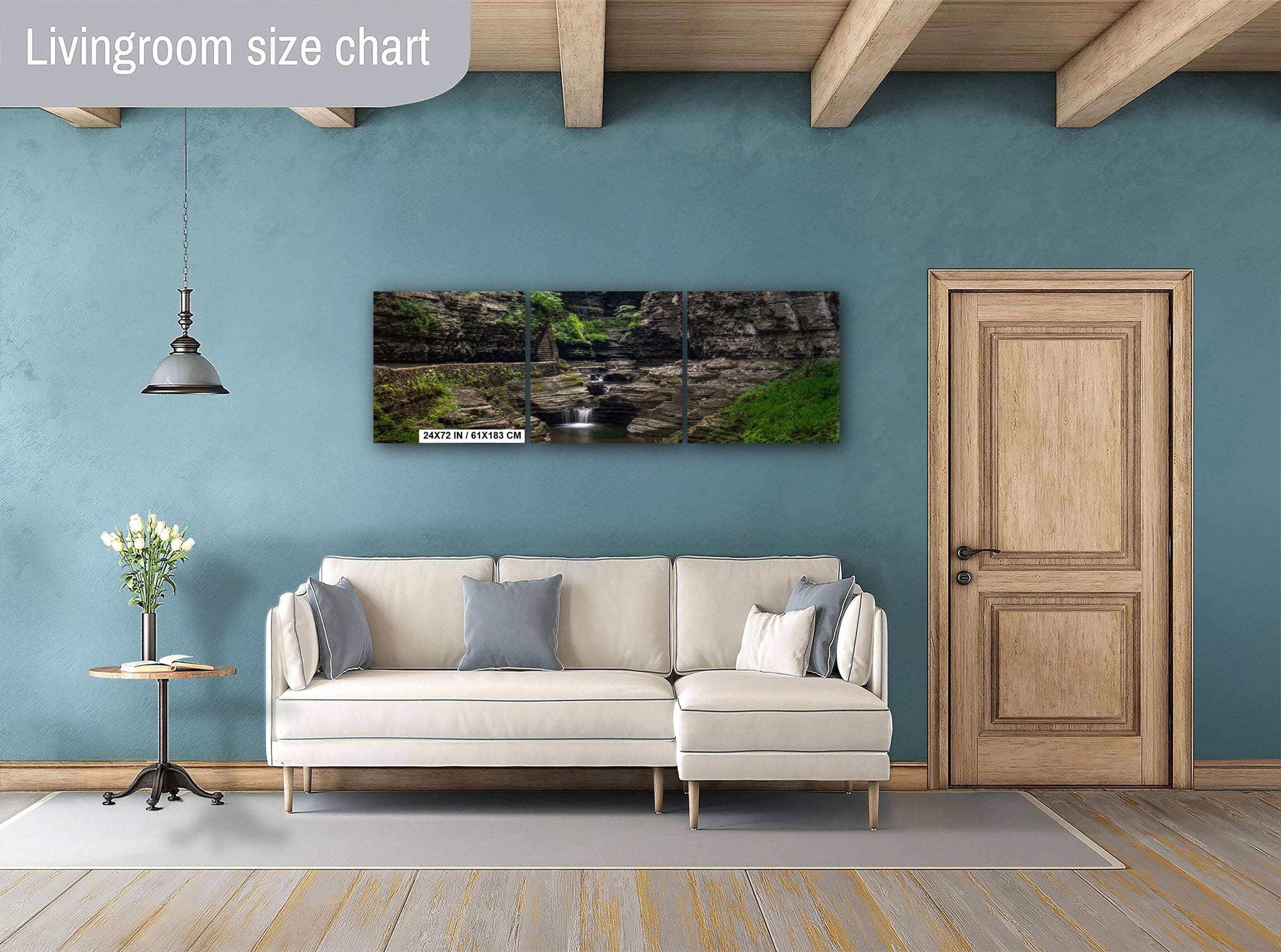 Waterfall Wall Art – Watkins Glen Scenic Nature Photo Print | Modern Landscape Decor