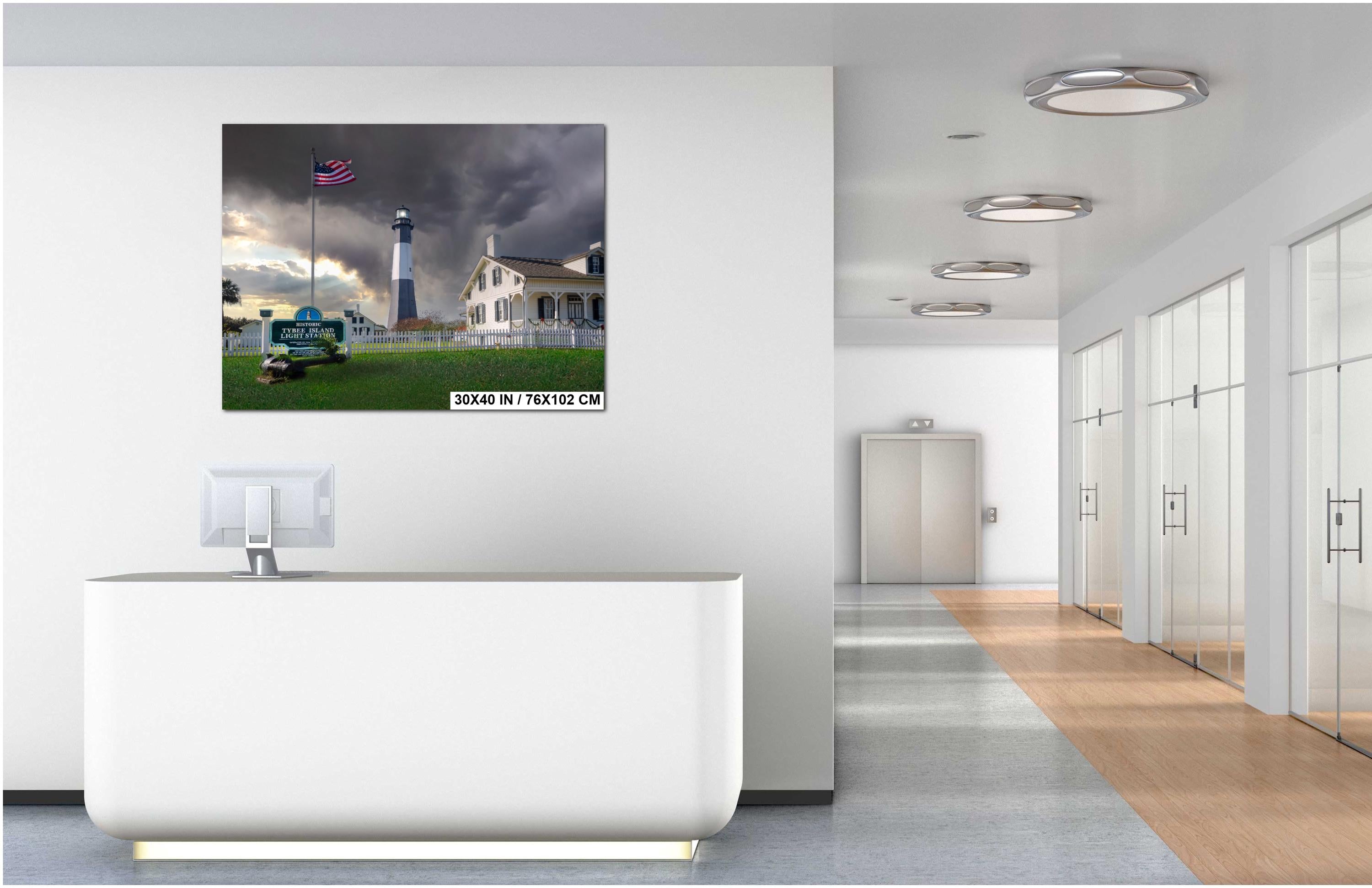 Tybee Island Lighthouse Print – Coastal Wall Art | Nautical Home Decor