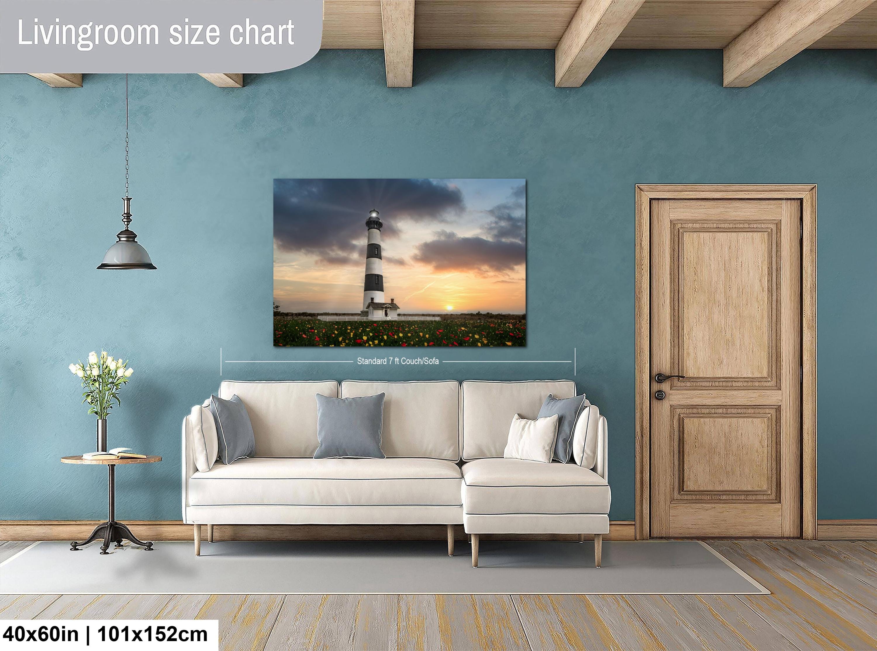 Lighthouse Wall Art - Rustic Coastal Photo Print | Nautical Decor for Home & Office