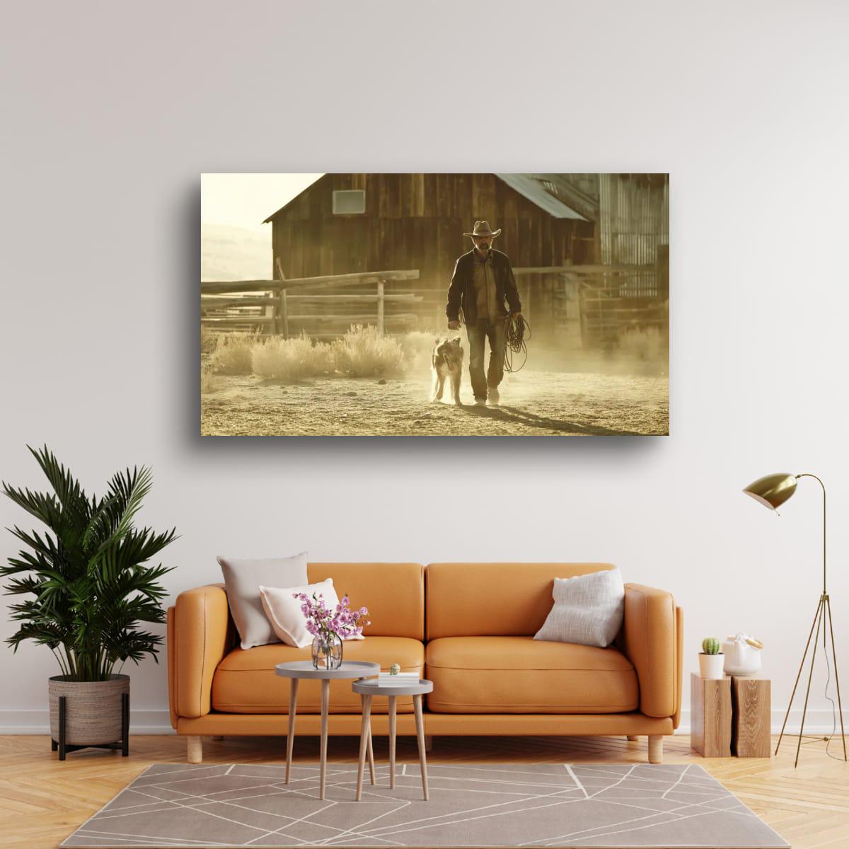 Cowboy Art Print – Rustic Western Style Art | Texas Ranch Wall Decor