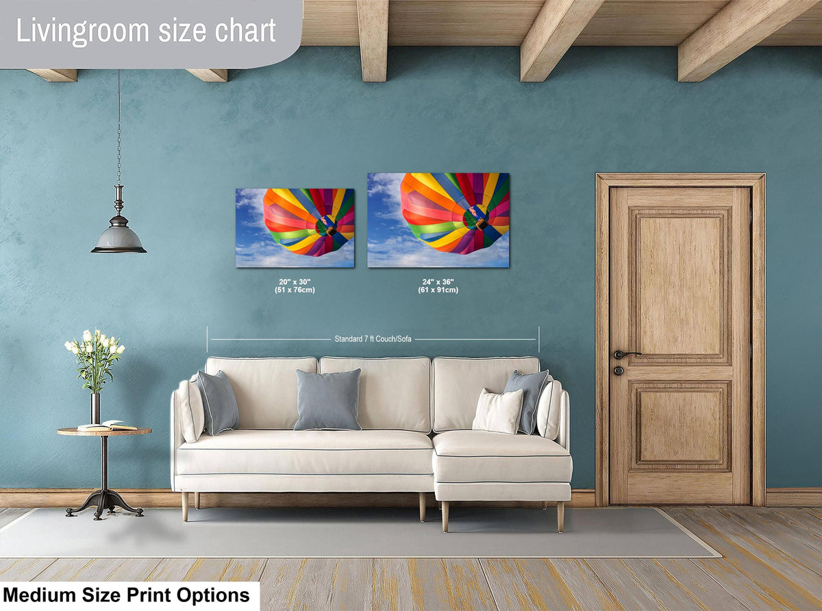 Hot Air Balloon Print – Utah Balloon Festival Art | Patriotic Wall Decor