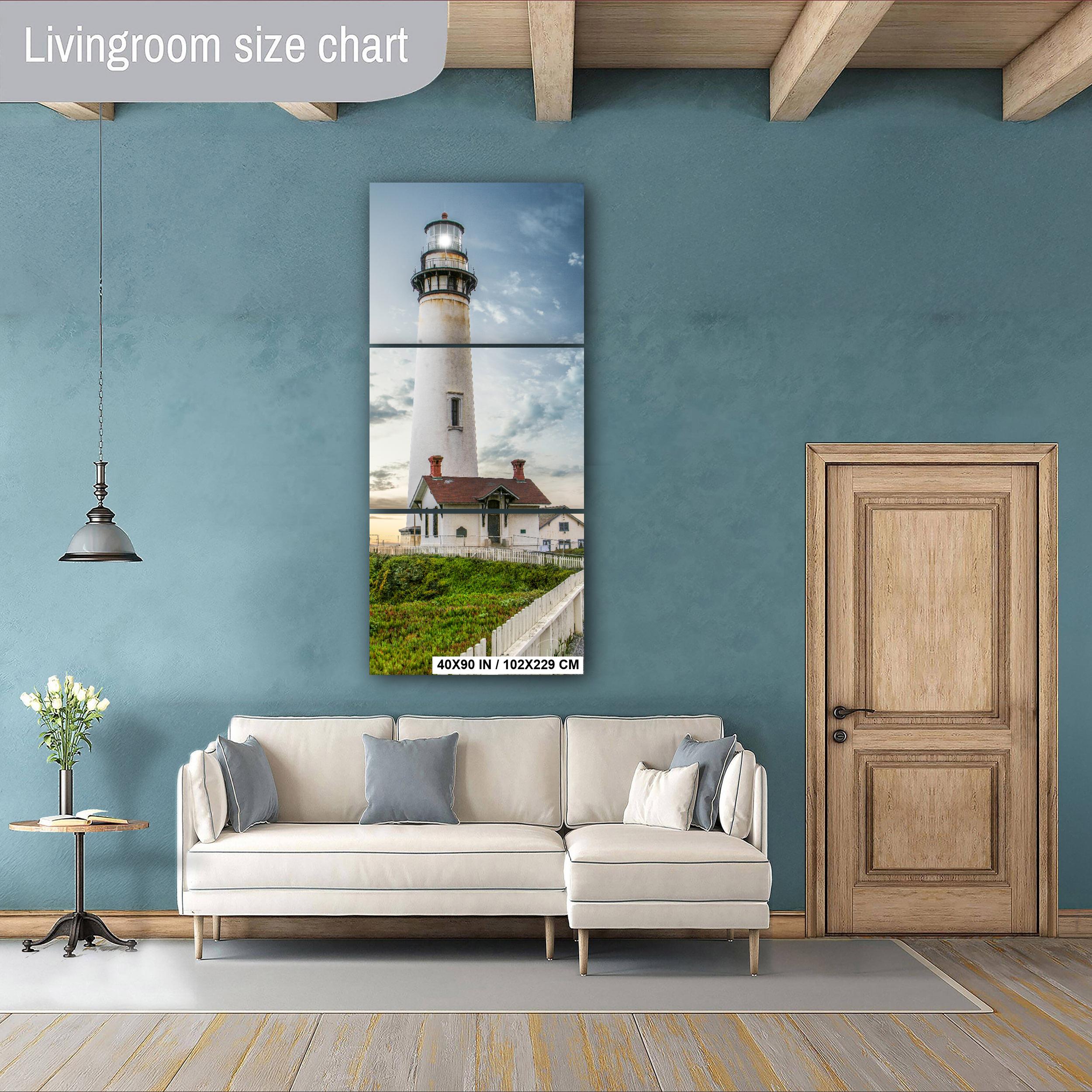 Lighthouse Wall Art – Coastal Photo Print of Pidgeon Point Rustic Decor