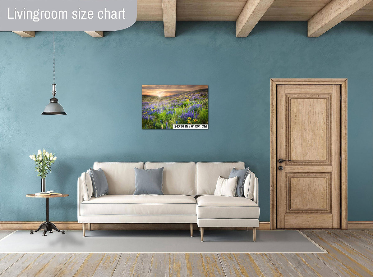 Idaho Floral Wall Art – Colorful Lupine Flower Print | Botanical Nature Artwork