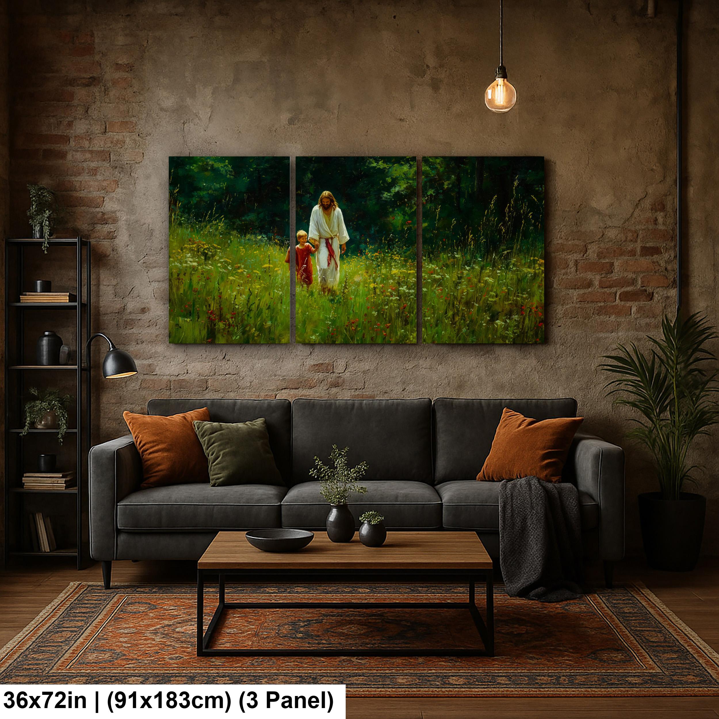 Christian Religious Art – Jesus and Child Painting | Blessed Children Wall Decor