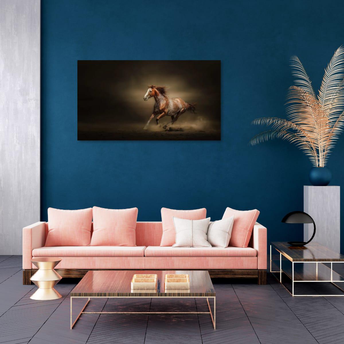 Cowboy Art Print – Palomino Horse Art | Rustic Western Home Decor